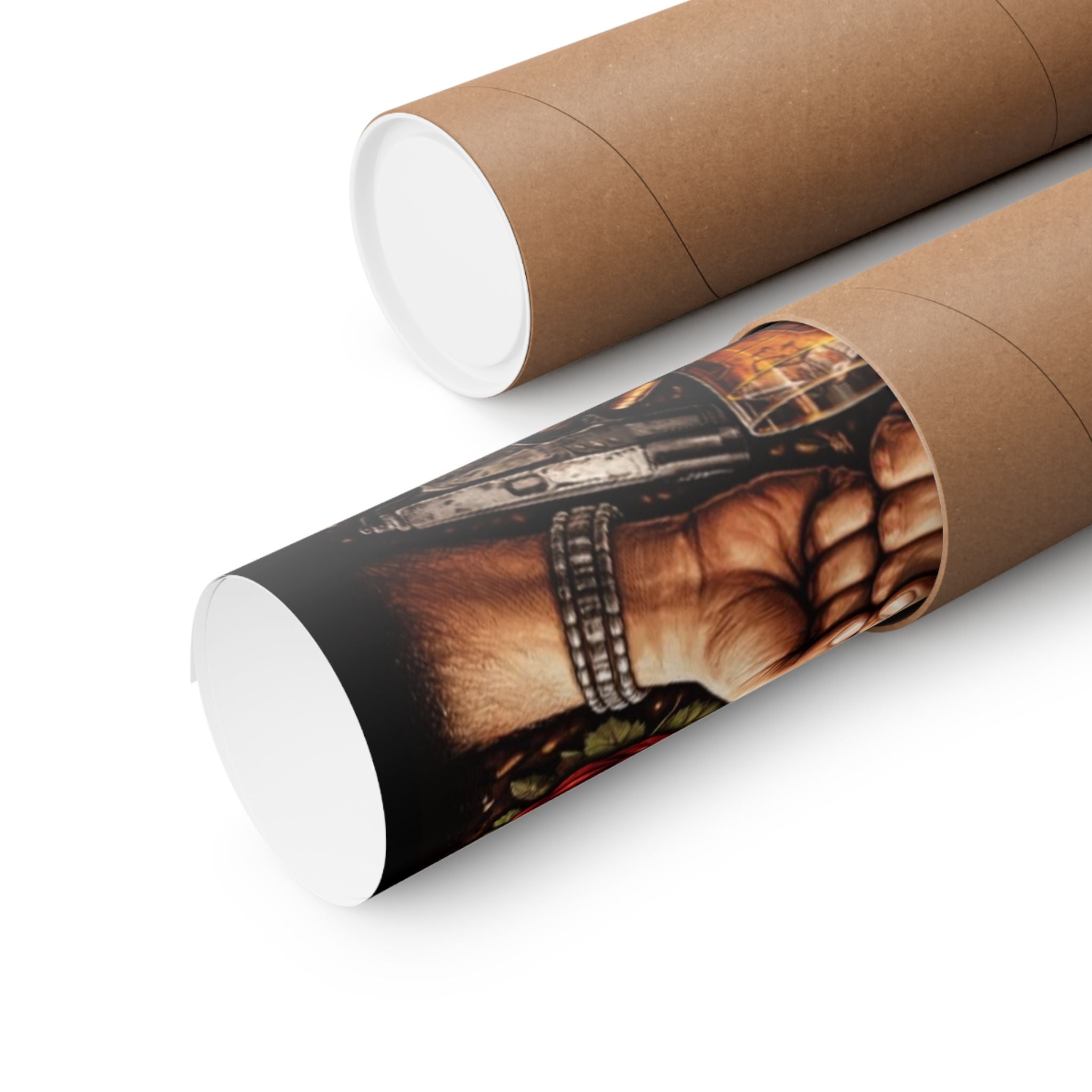 Ride or Die Skull Poster — Cowboy Skull, Fist Bump Motorcycle Bar Art