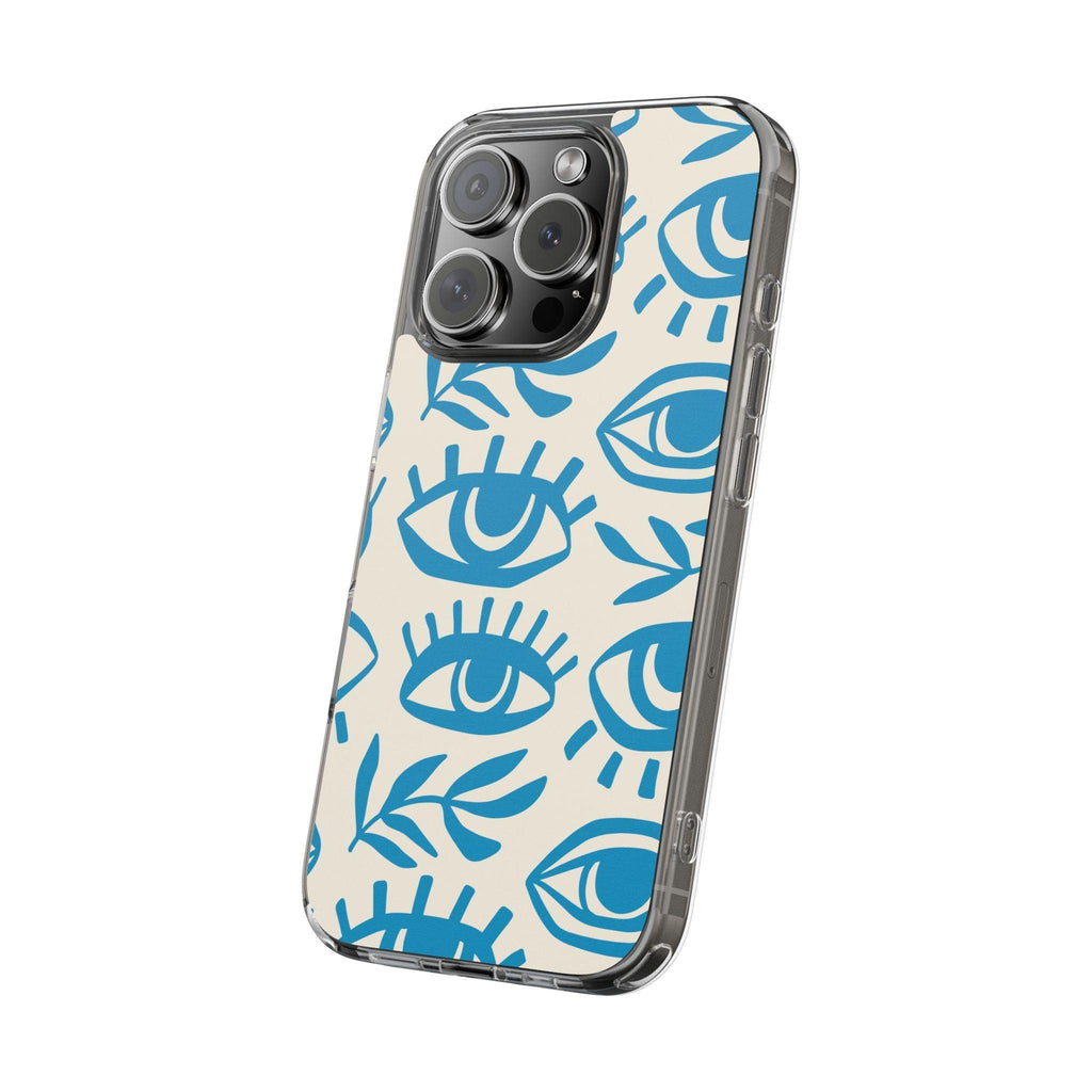 Eyes And Leaves  Pattern Clear Cases