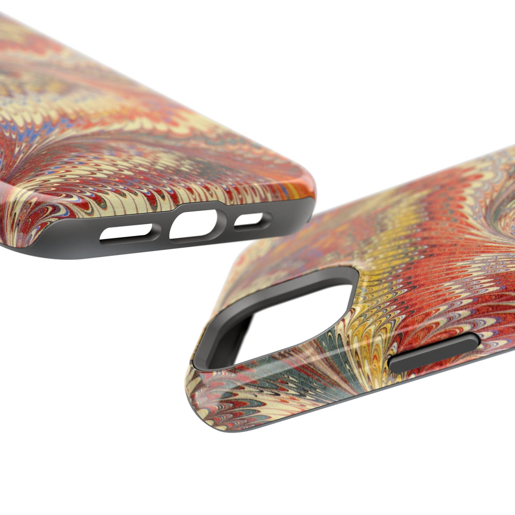 Rust and Gold Italian Vintage Marble Design Durable Phone Case for Apple + Samsung