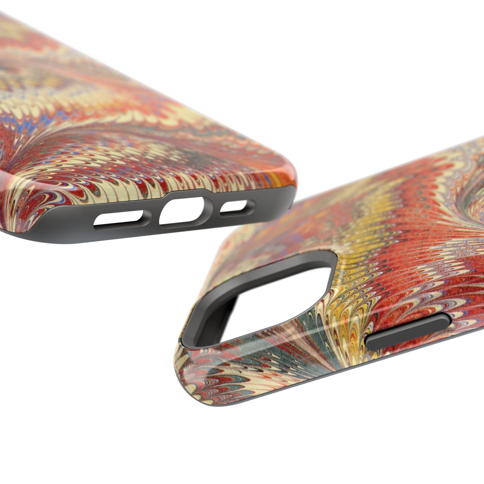 Rust and Gold Italian Vintage Marble Design Durable Phone Case for Apple + Samsung