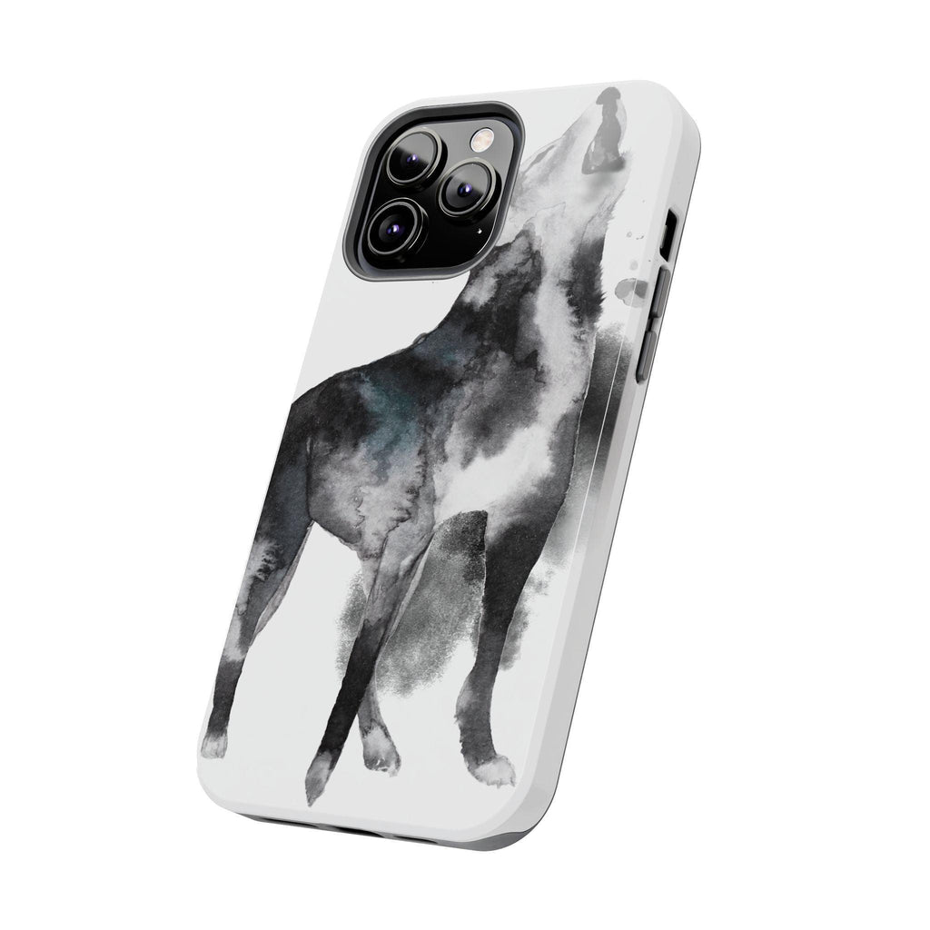 Black and White Dog Printed Tough Phone Cases