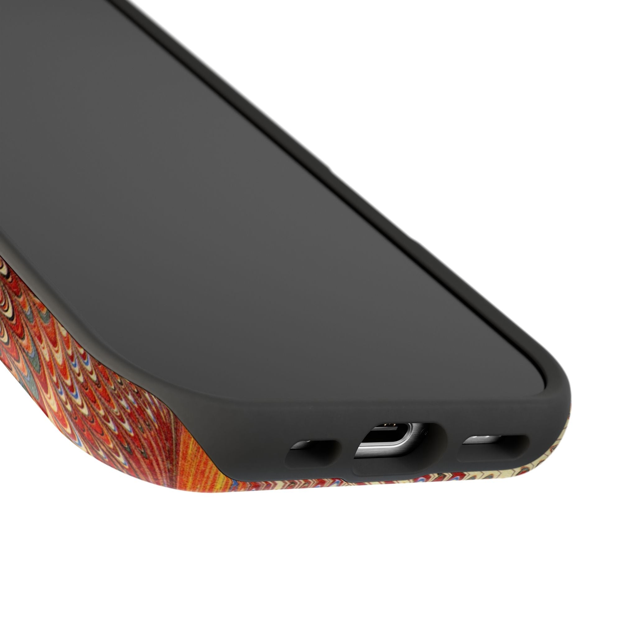 Rust and Gold Italian Vintage Marble Design Durable Phone Case for Apple + Samsung