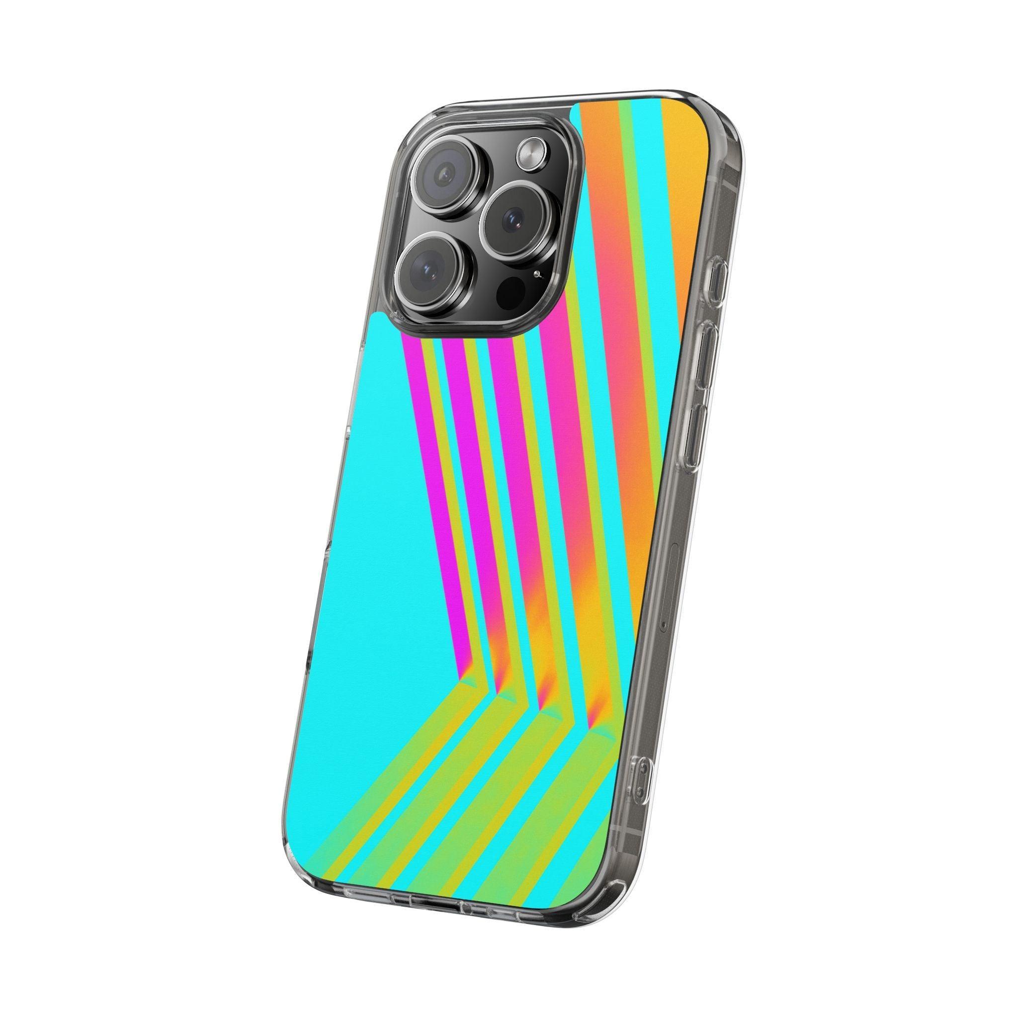 Abstract Pattern With Vibrant Color Clear Cases