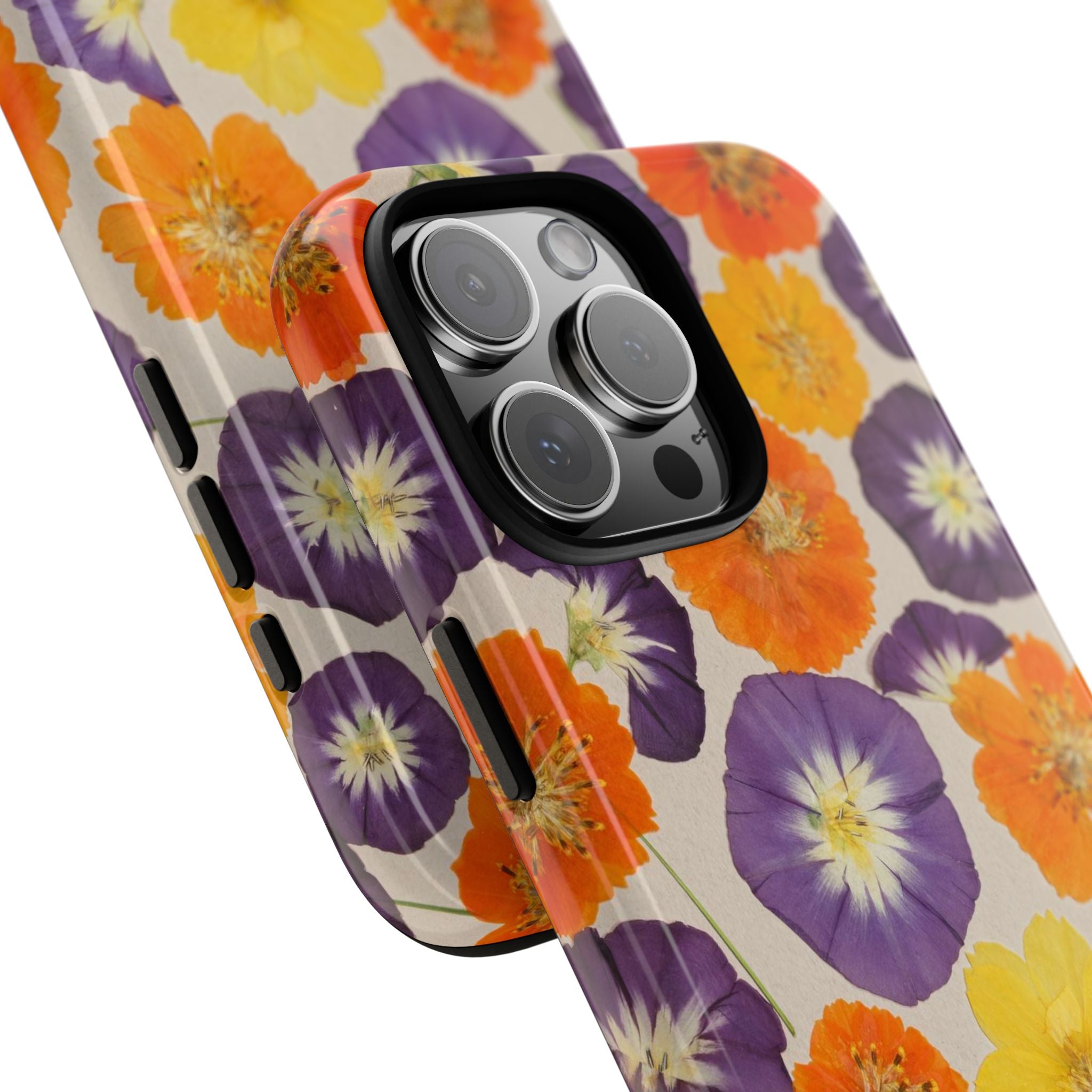 Orange, Purple, +Yellow Floral - Dual Layer Phone Cases