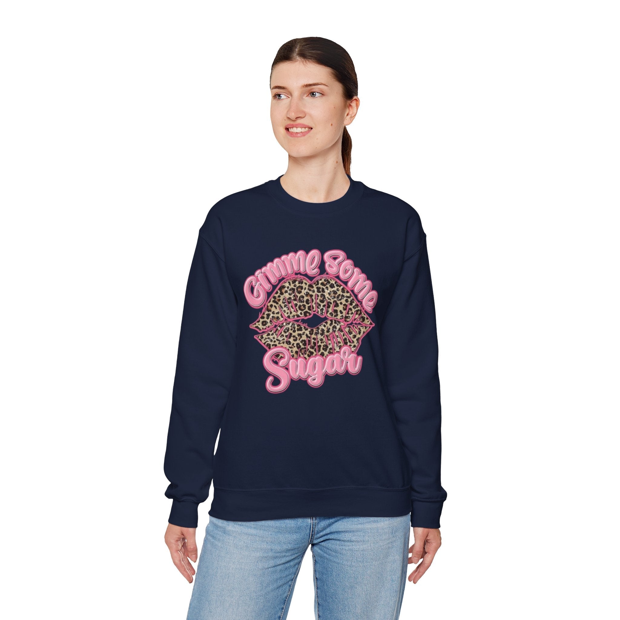 Gimme Some Sugar Leopard Lips Crewneck Sweatshirt