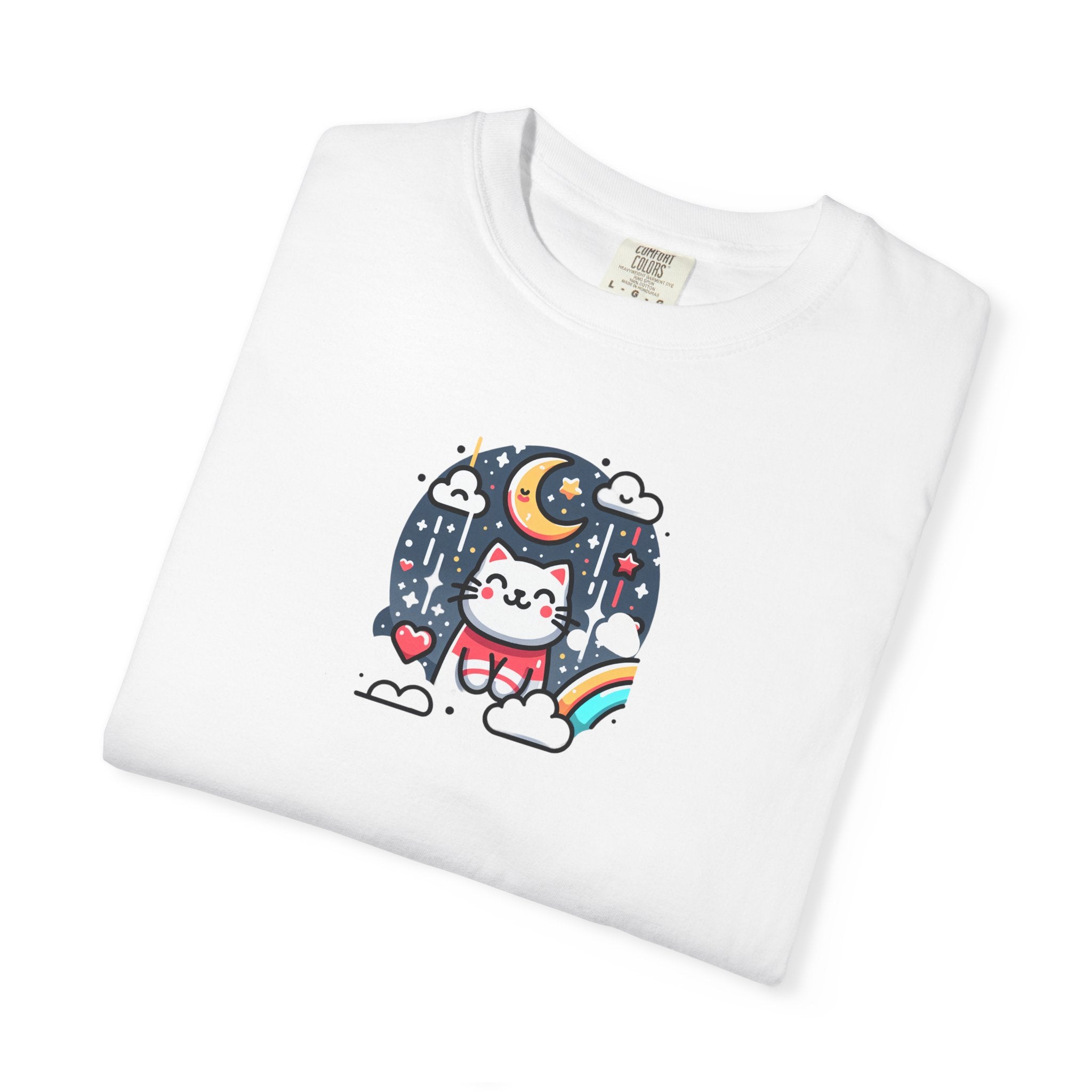 Adorable Cat Unisex Garment-Dyed T-Shirt - Ring-Spun Cotton - DipaliZ