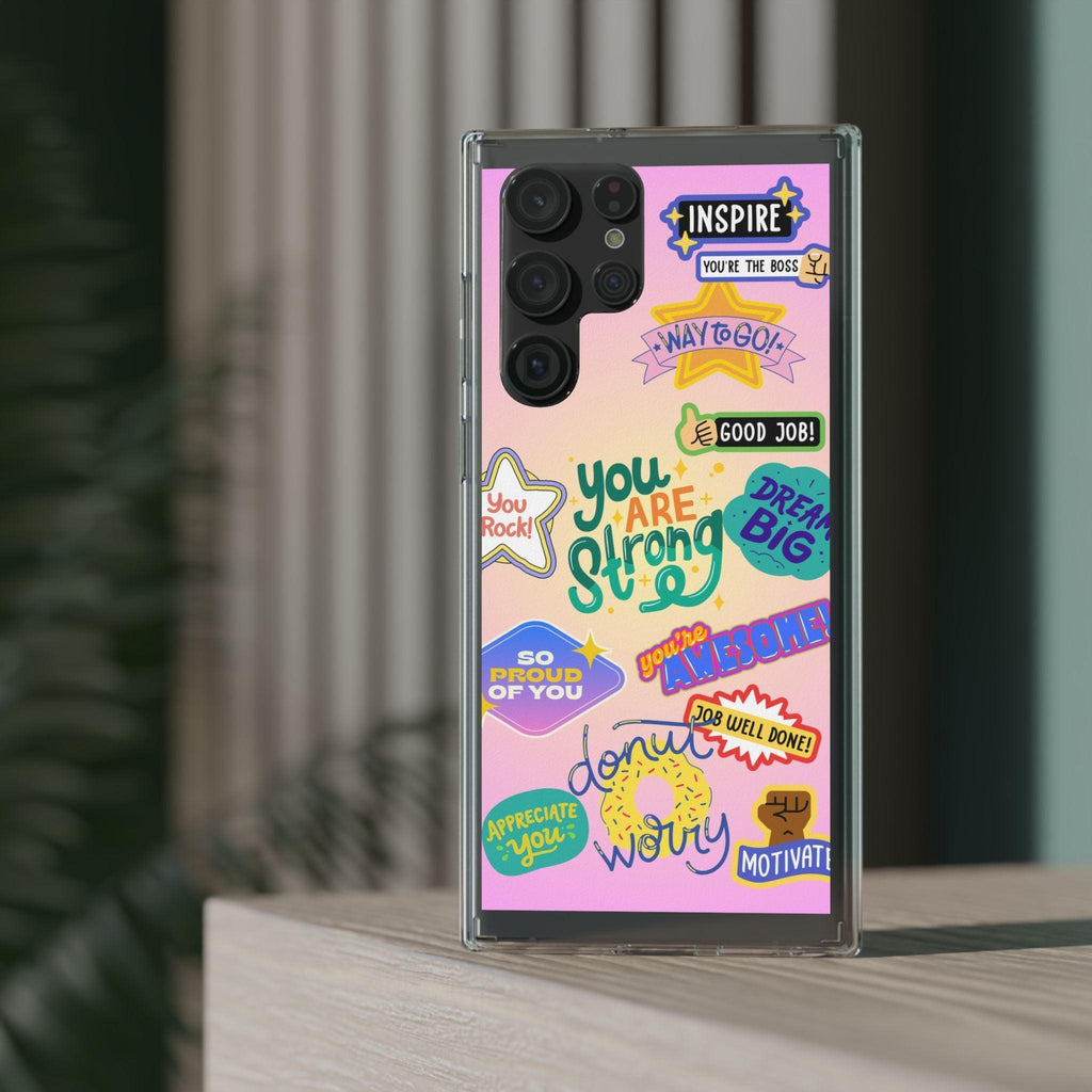 Motivational Stickers Clear Case
