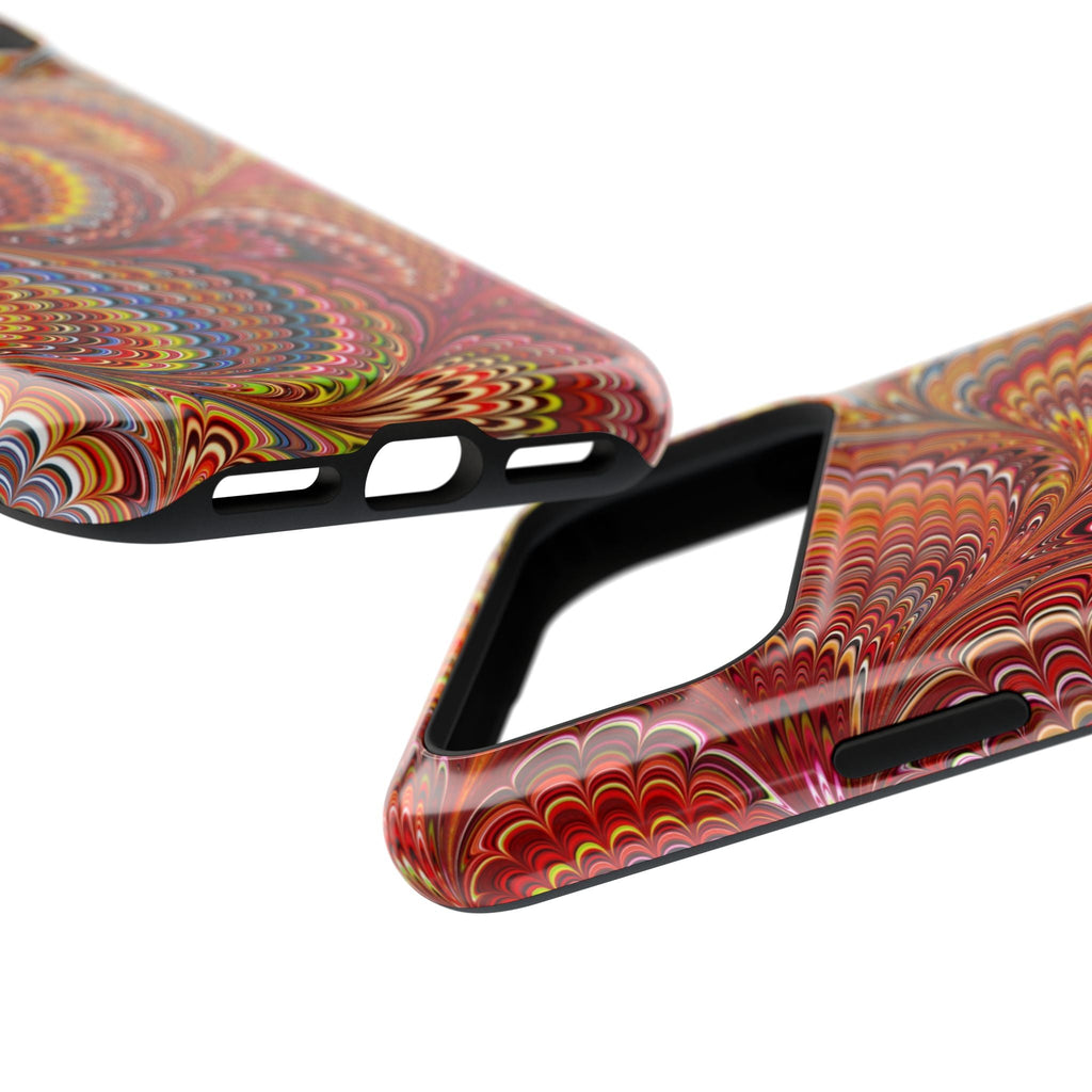 Red, Blue, Yellow Italian Marbled Phone Dual Layer Phone Case
