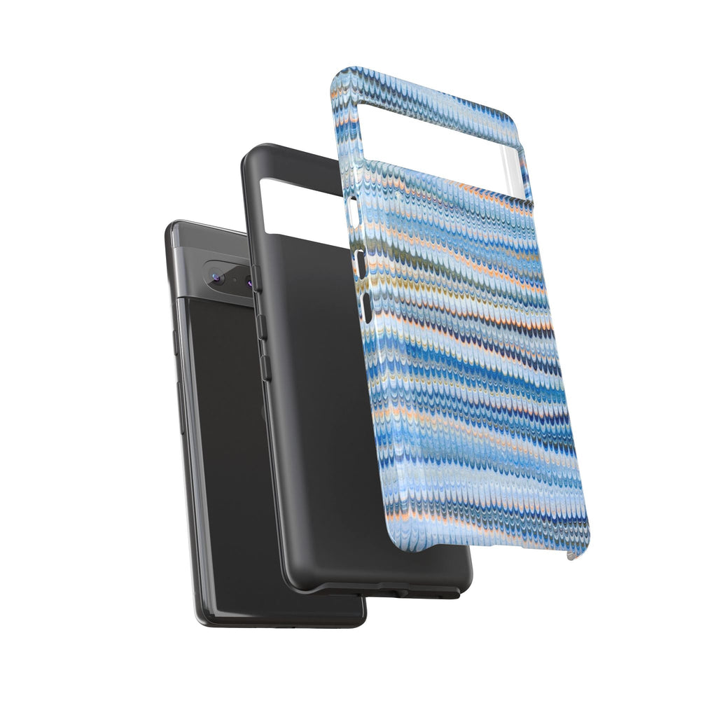 Blue Marbled Phone Cases iPhone 16 + Samsung + Apple + Google