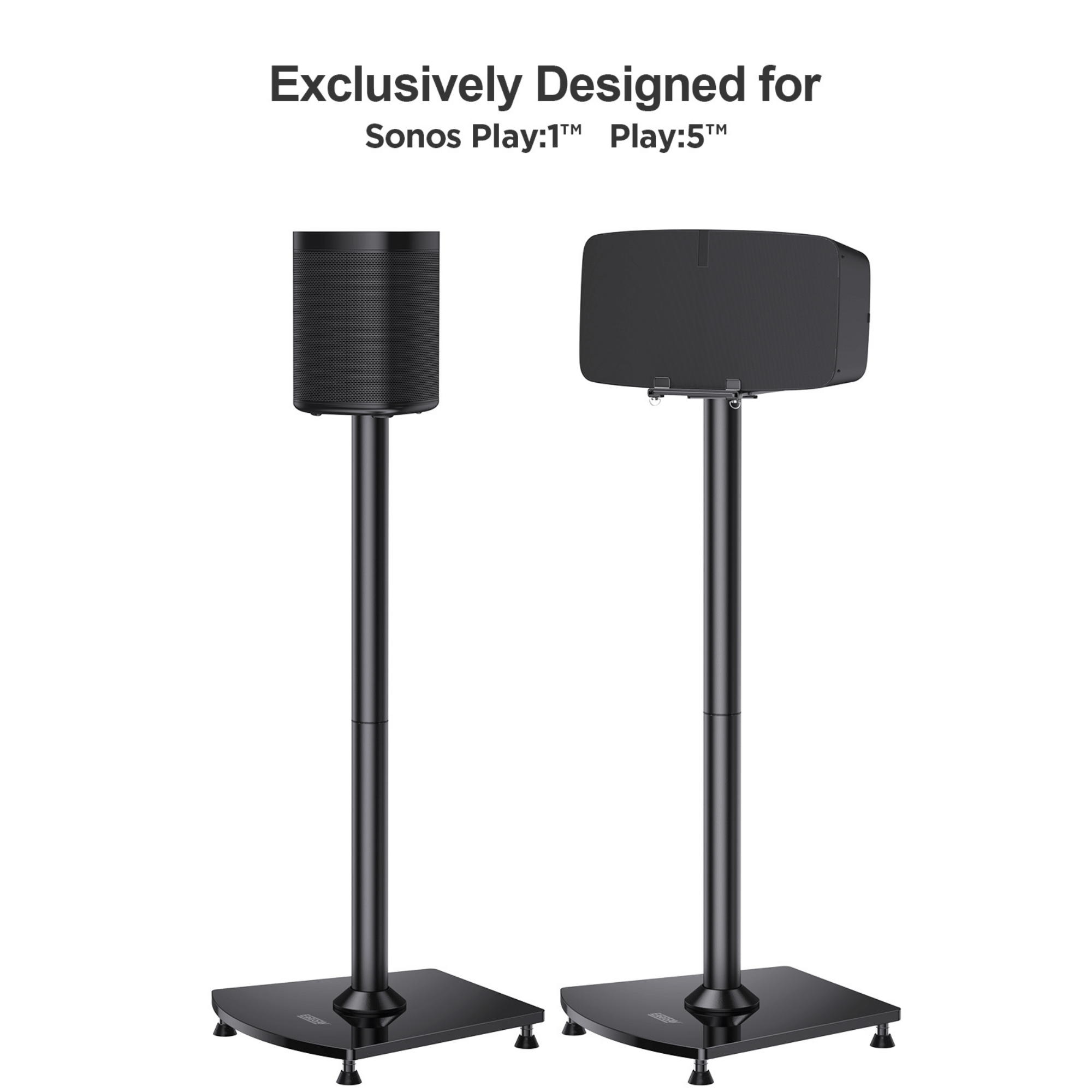 ErgoAV 1-Pair Fixed Height Sonos Speaker Stands 34"