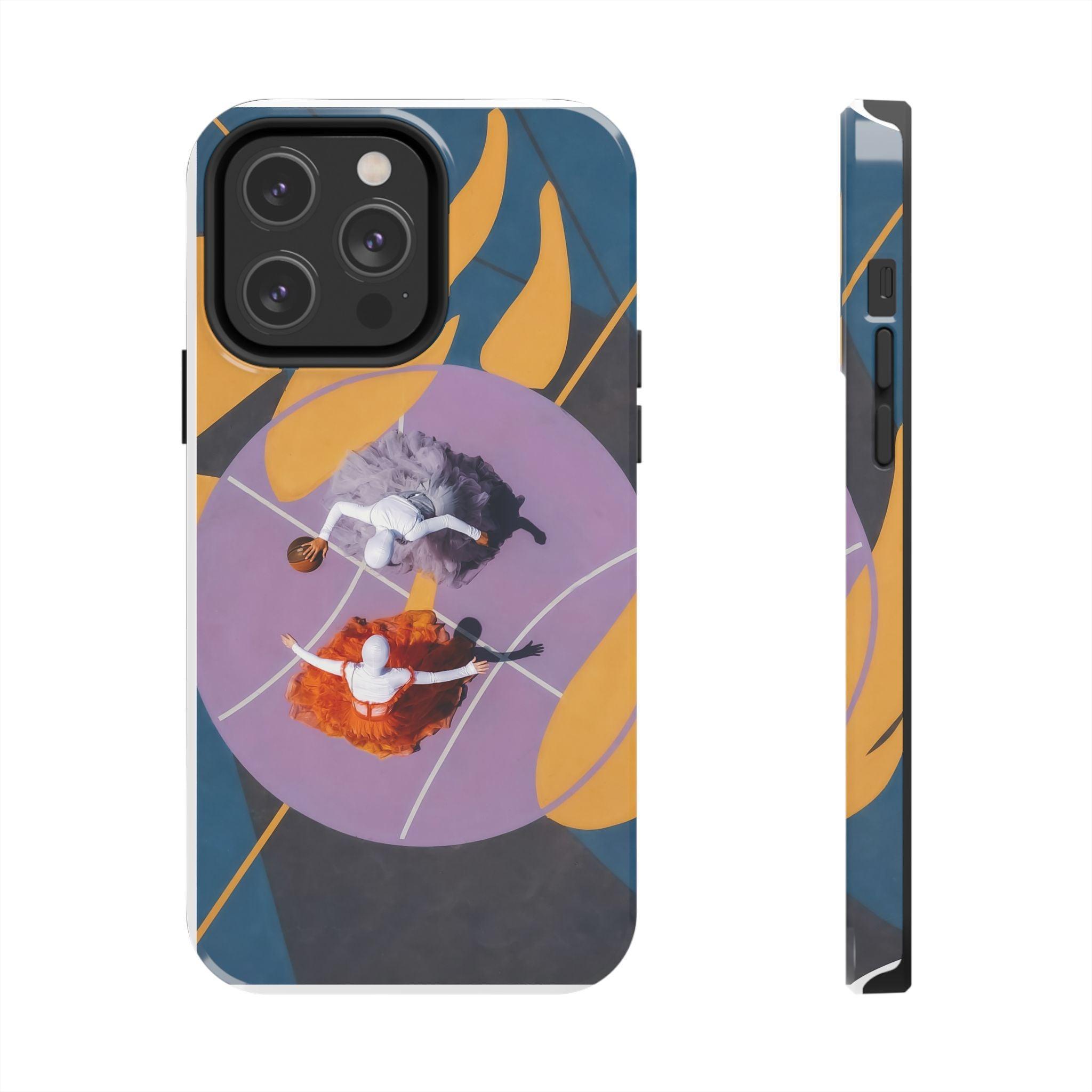 Two Womens Play basket ball Tough Phone Cases