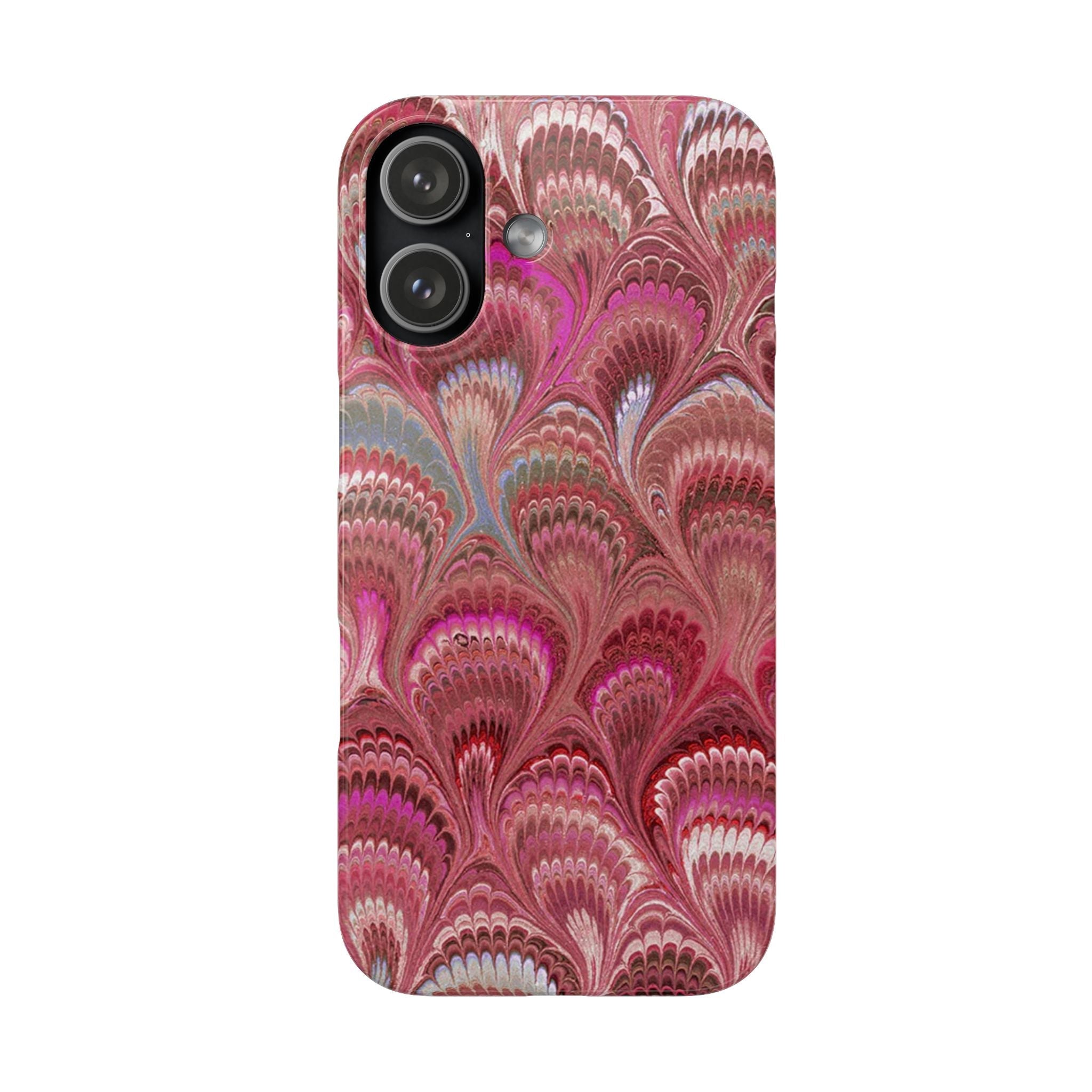 Pretty In Pink, Blush, Rose - Italian Feather Marble Design Phone Case