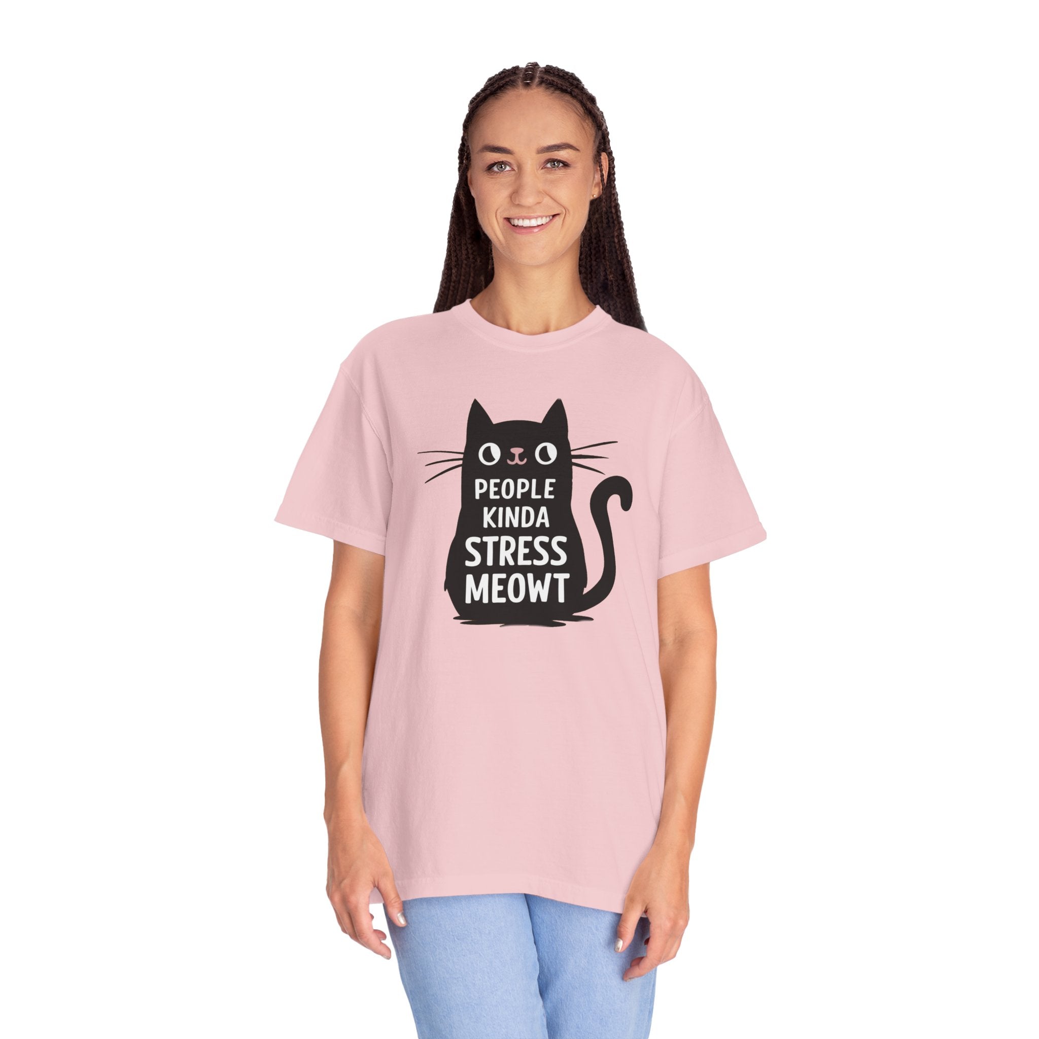 Cat Tee - I Speak 4 Languages Kinda Stress Meowt Cotton - DipaliZ