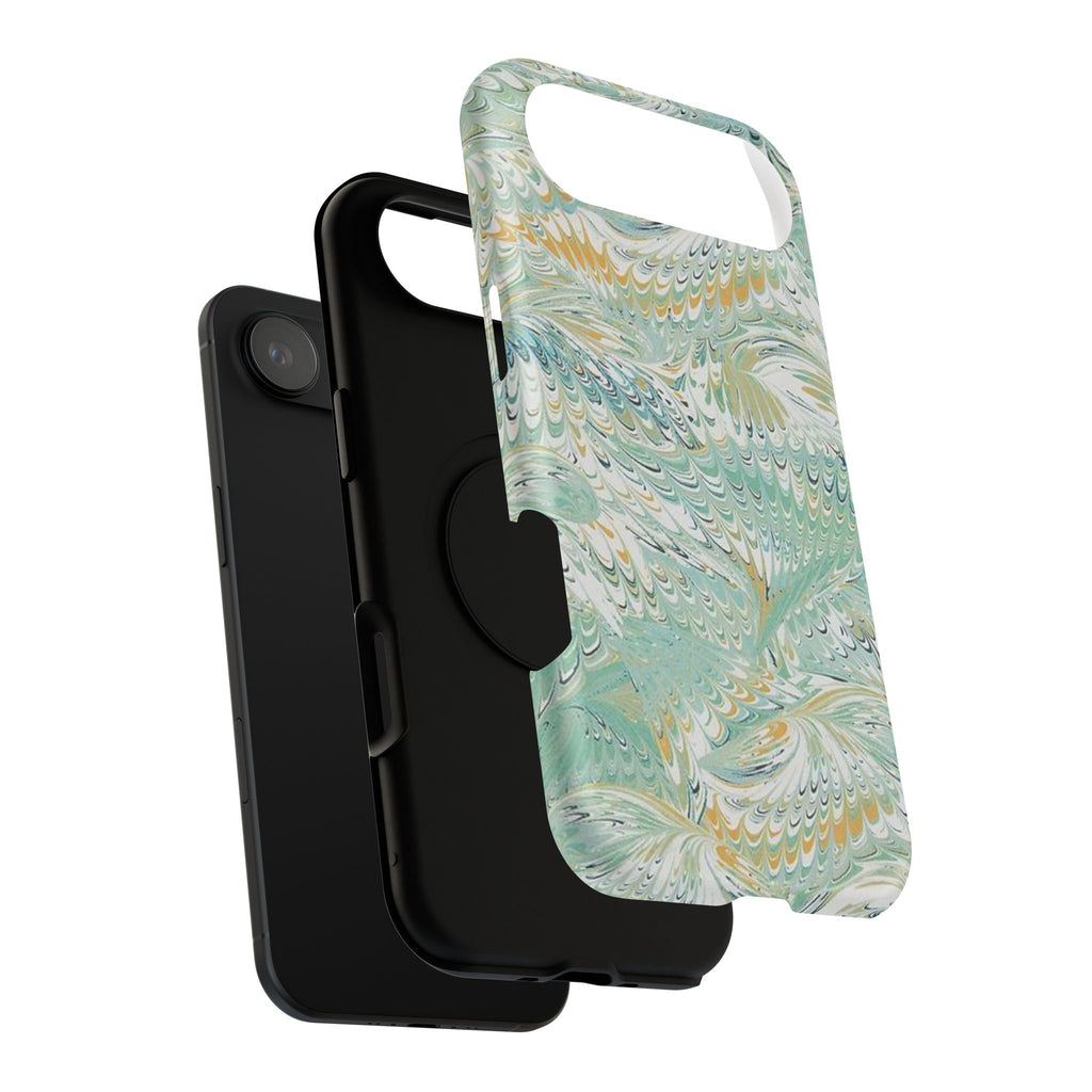 Mint Green Marbled Swirl Phone Case - Dual Layer
