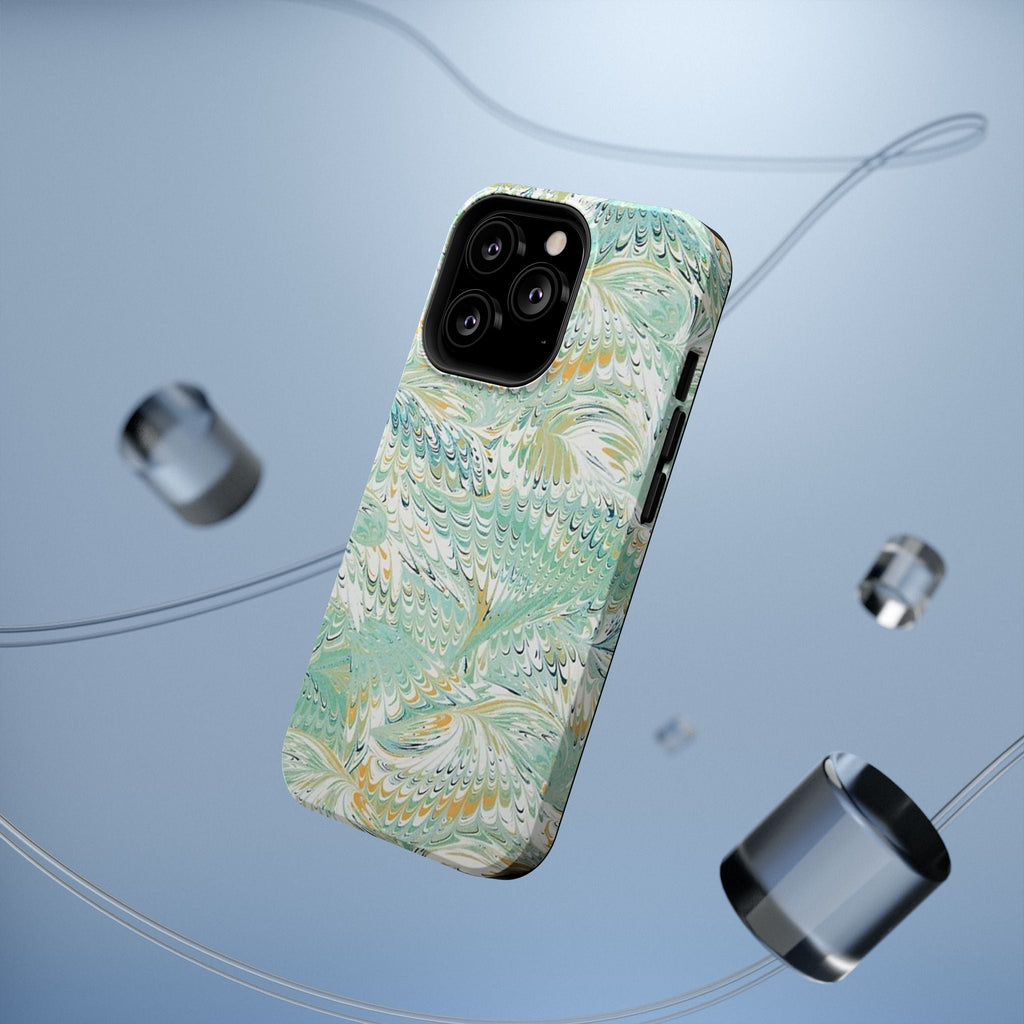 Mint Green Marbled Swirl Phone Case - Dual Layer