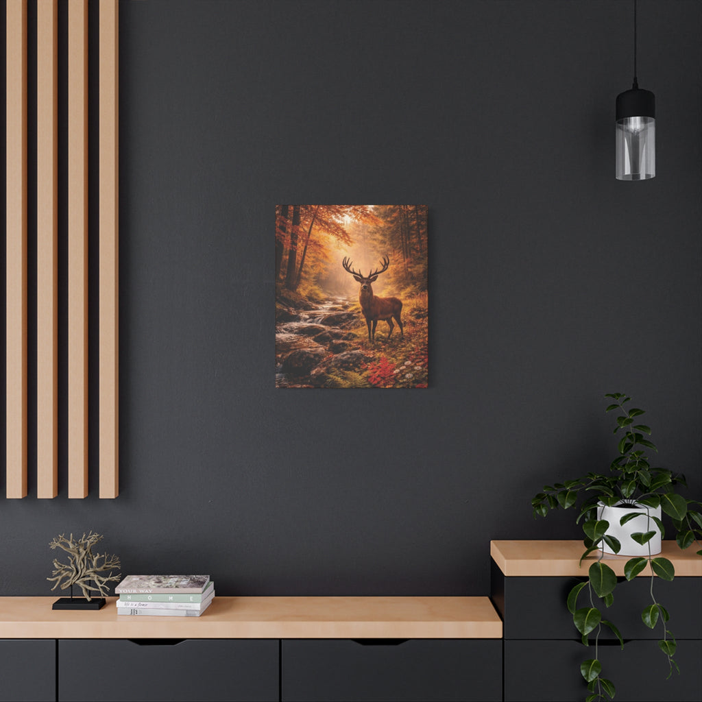 Autumn Wilderness Deer Canvas Wall Art
