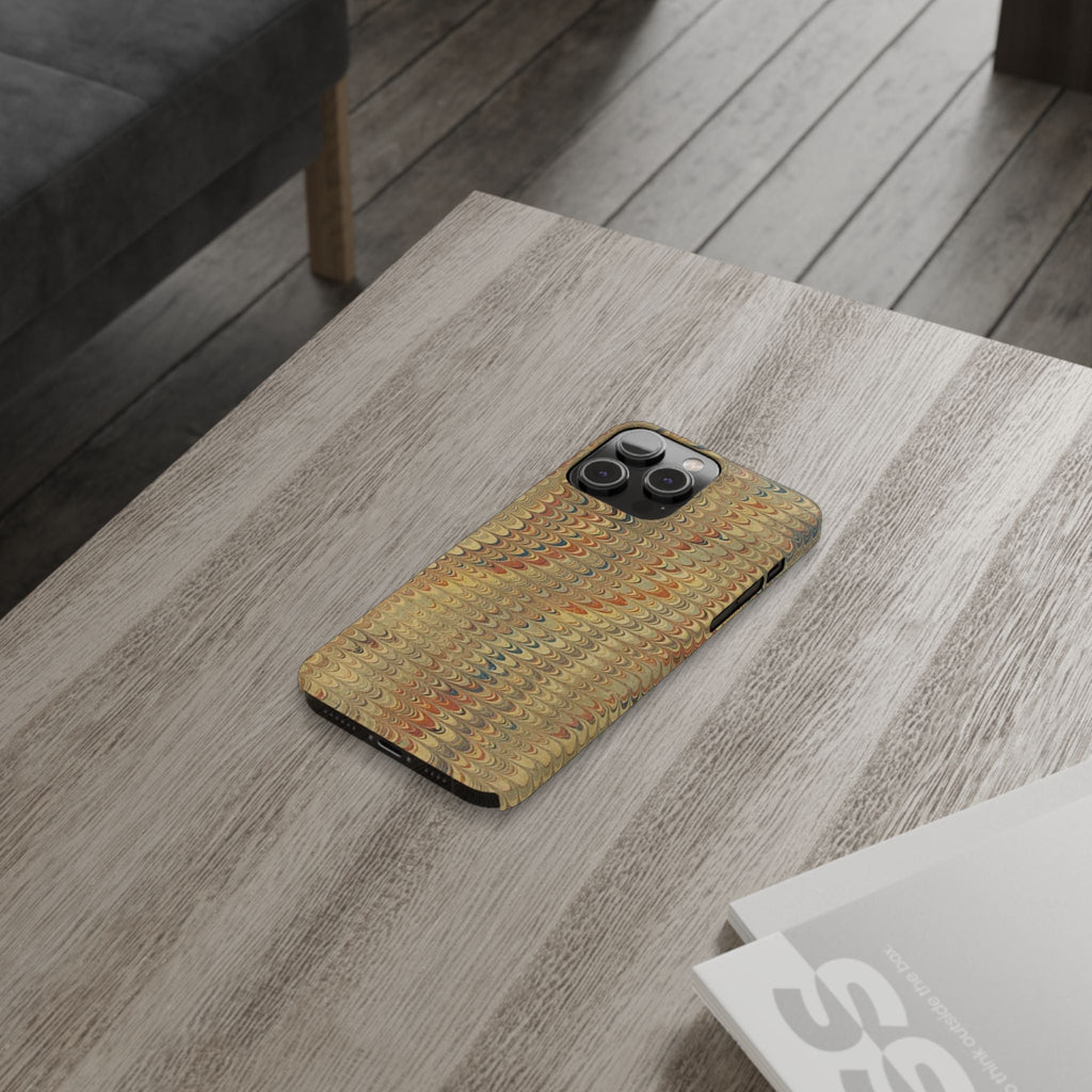 Phone Cases - Golden Fall Neutrals Italian Marbled Design, Gift for Art Lovers, Customizable and Stylish