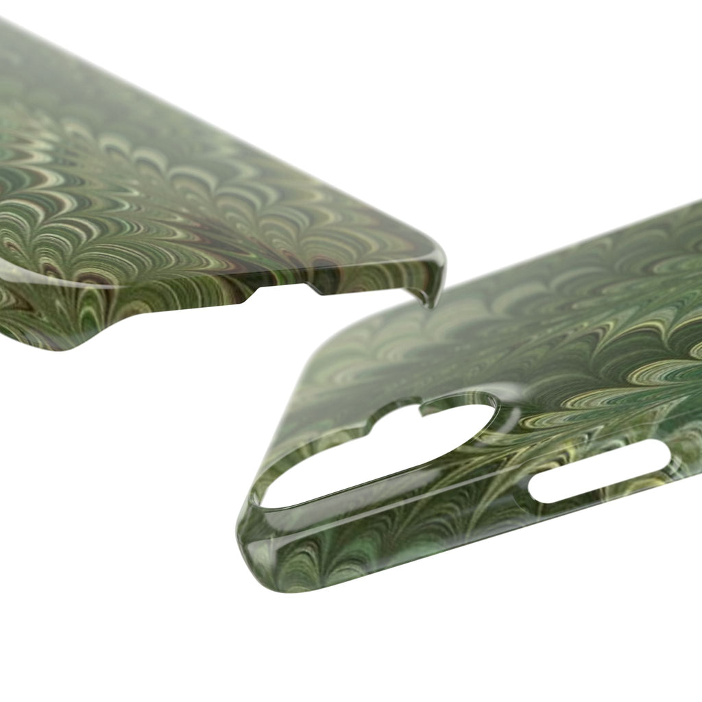 Green Marbled Phone Case