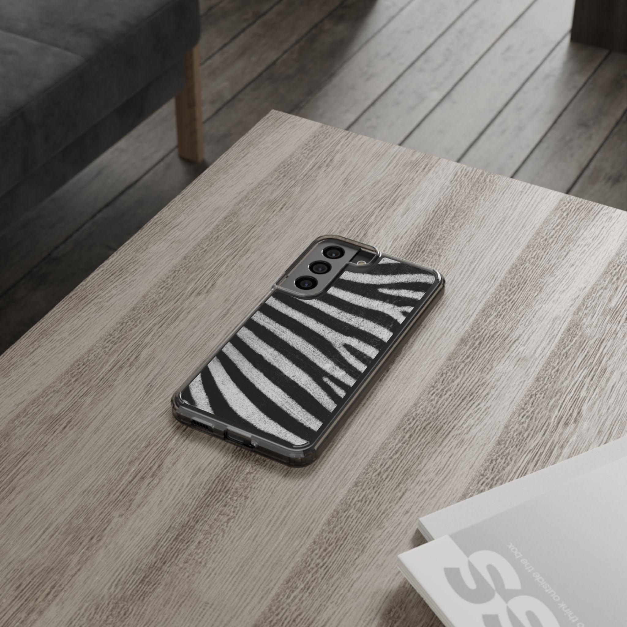 Clear Cases Black and White Zebra Stripes