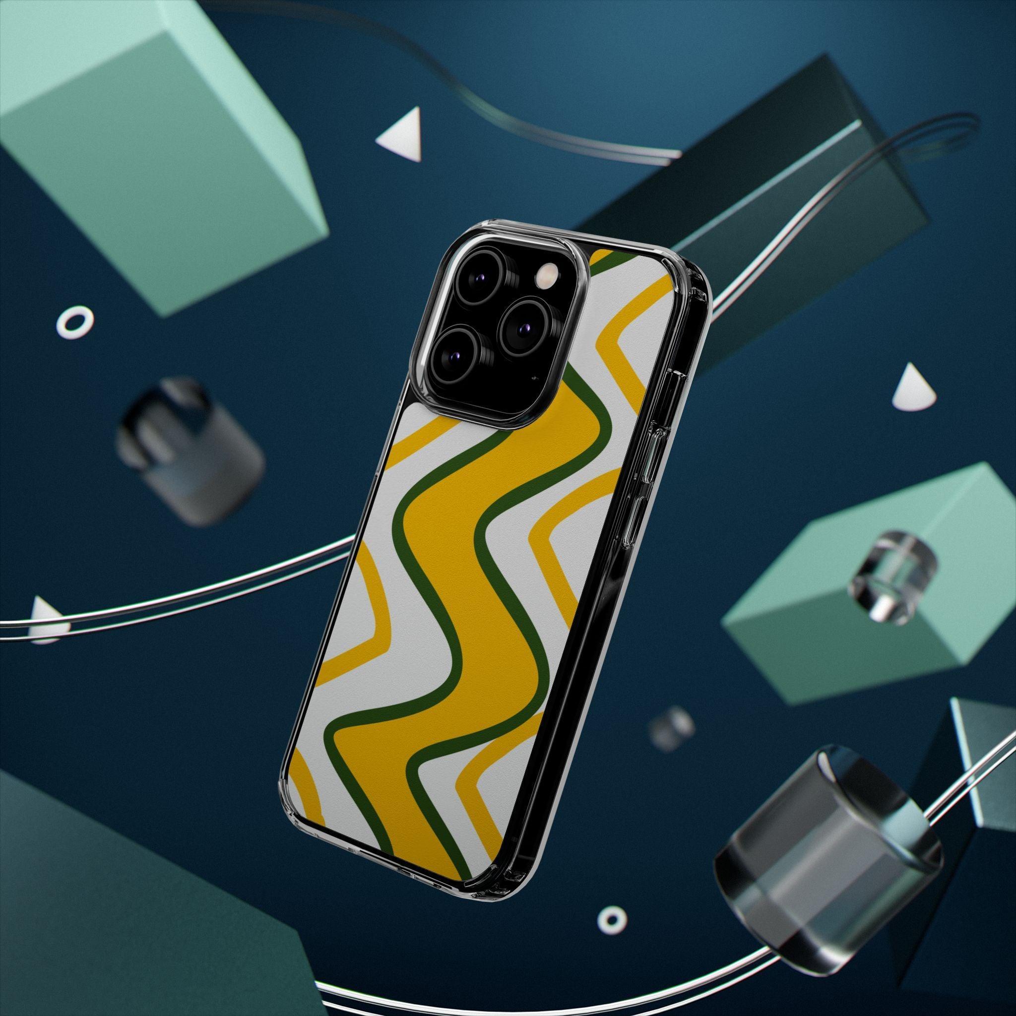 Bright Yellow Abstract With Shape Clear Cases