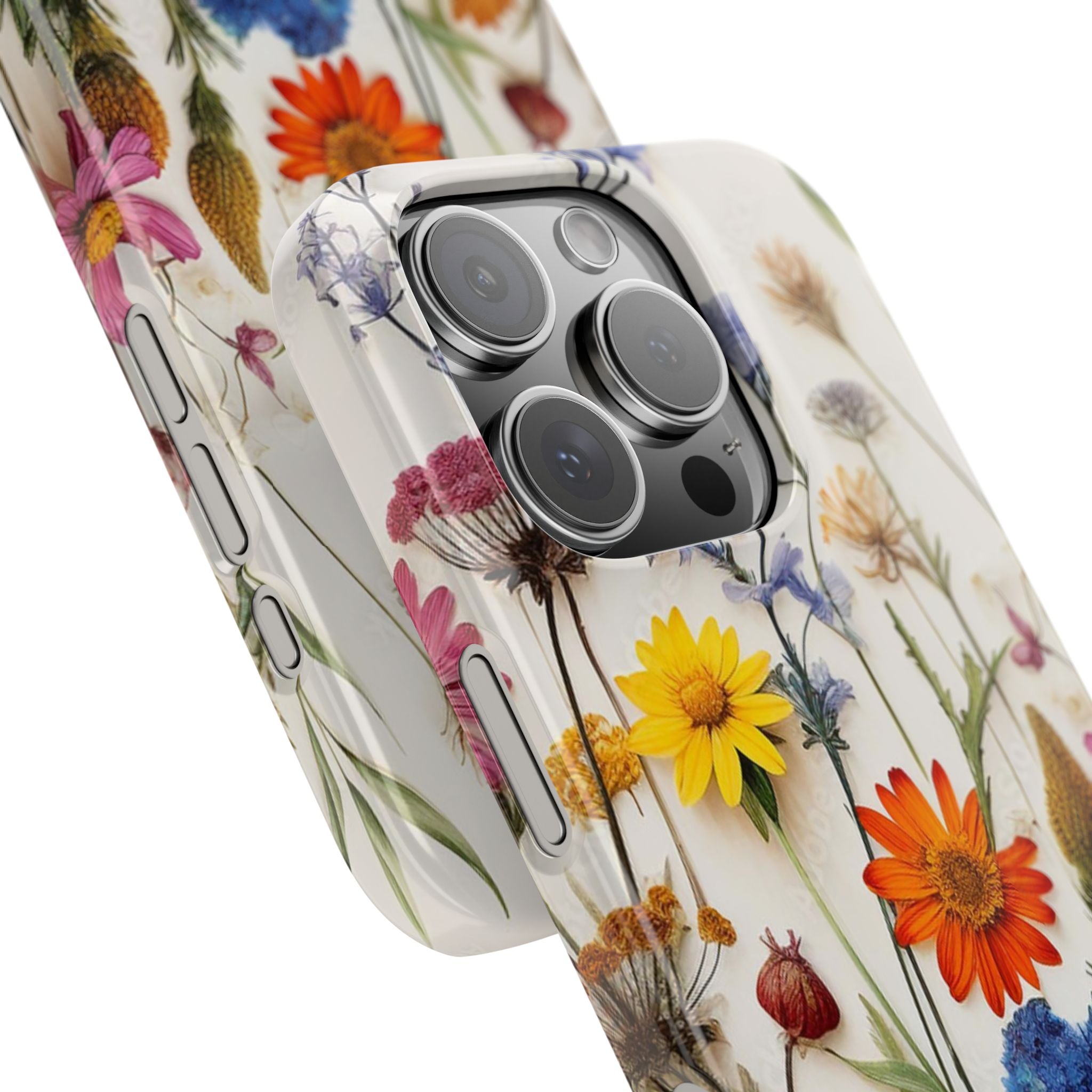 Floral Phone Cases, Pressed Flowers Design, iPhone 17 Case, Botanical Phone Accessories