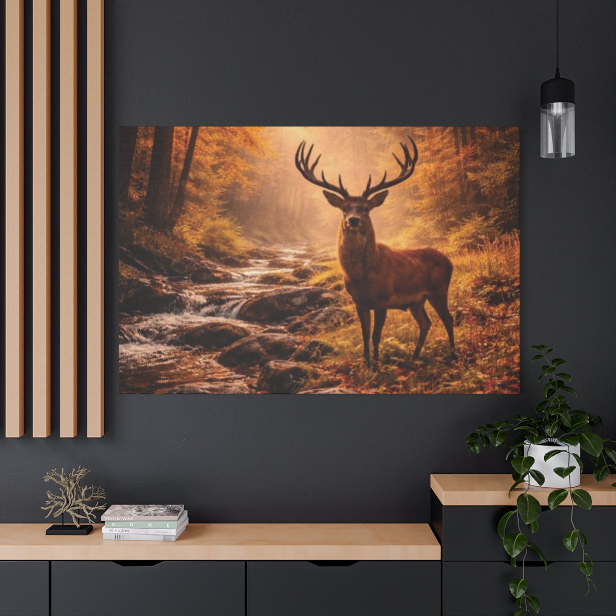 Autumn Wilderness Deer Canvas Wall Art