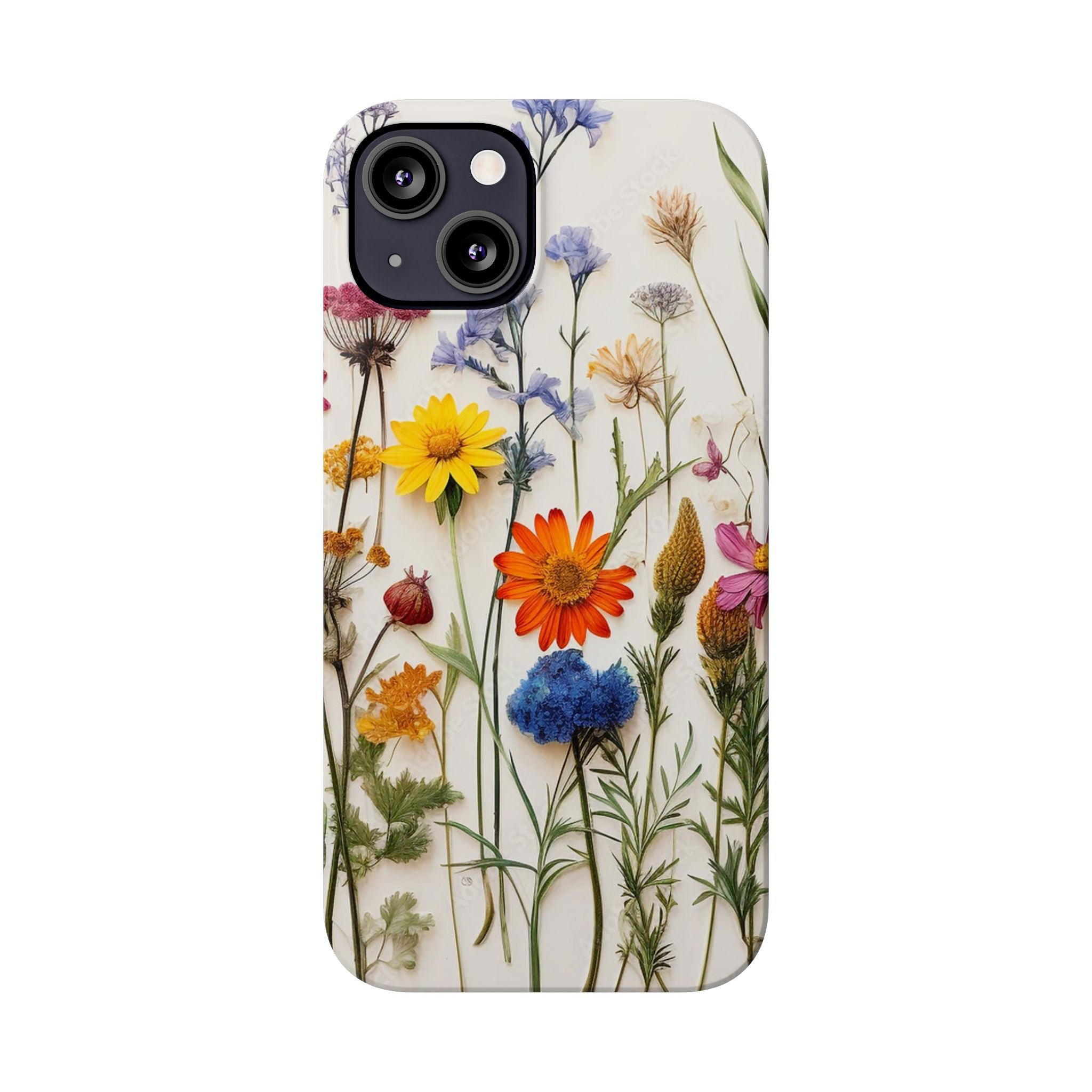 Floral Phone Cases, Slim Protective Cover, Pressed Flowers Design, iPhone 17 Case, Botanical Phone Accessories, Floral Theme Phone Case