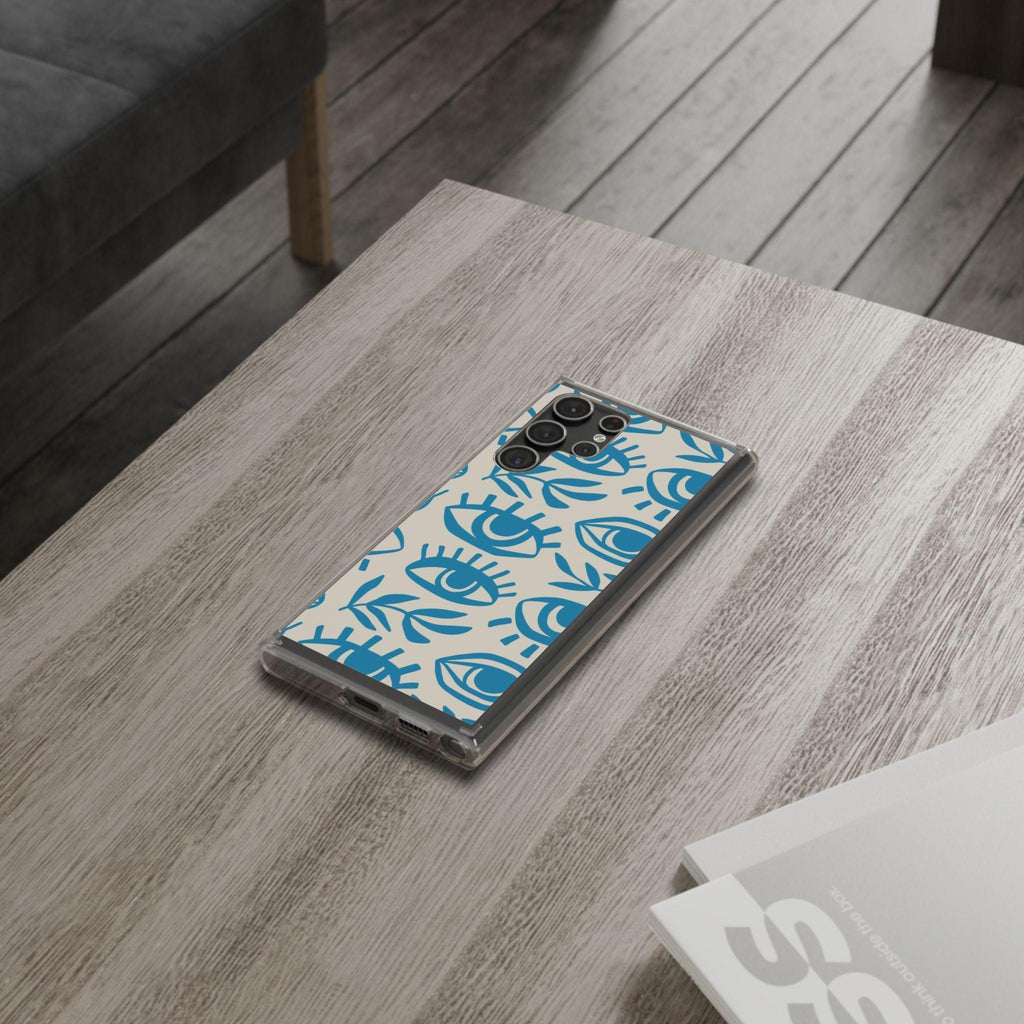 Eyes And Leaves  Pattern Clear Cases