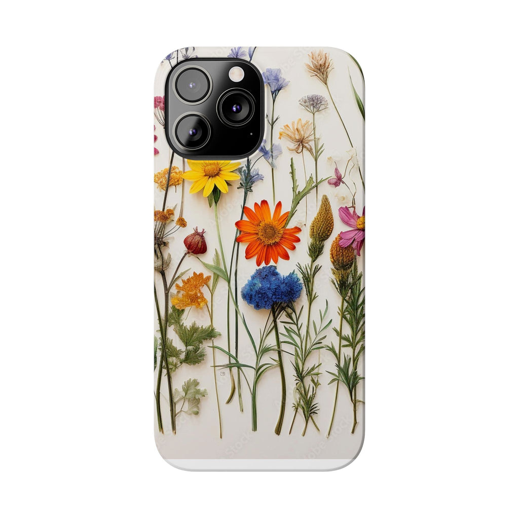 Floral Phone Cases, Slim Protective Cover, Pressed Flowers Design, iPhone 17 Case, Botanical Phone Accessories, Floral Theme Phone Case