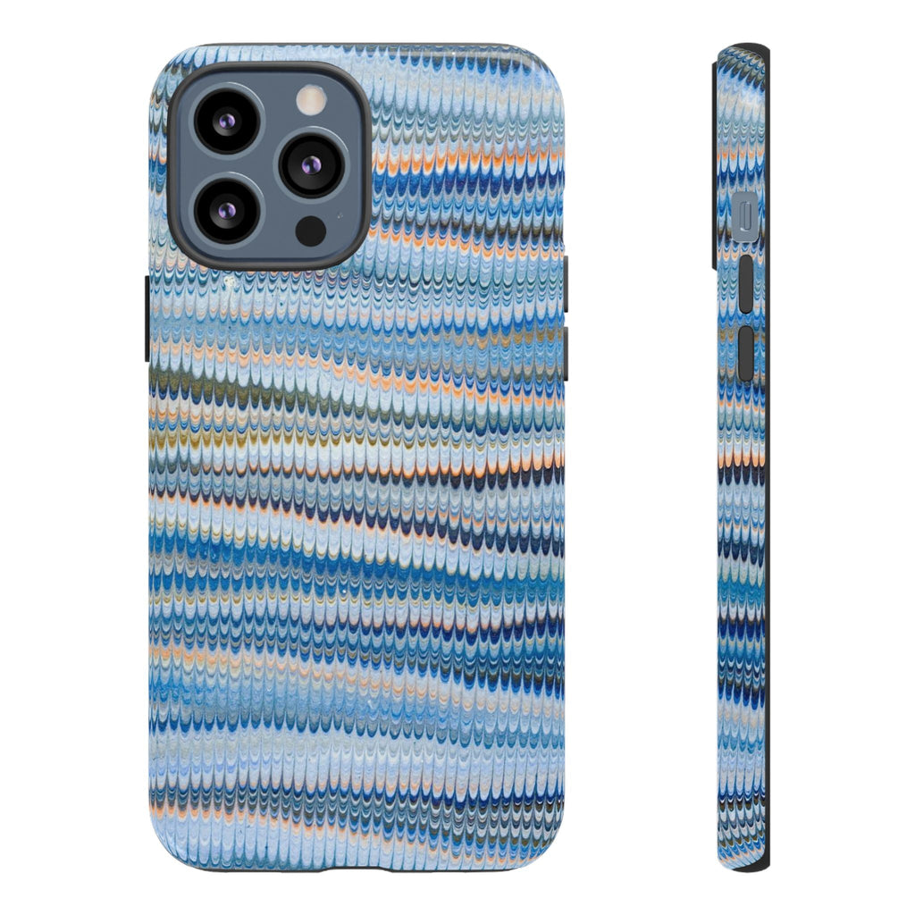 Blue Marbled Phone Cases iPhone + Samsung - all models, Vintage Marbled Design - Tough Cases
