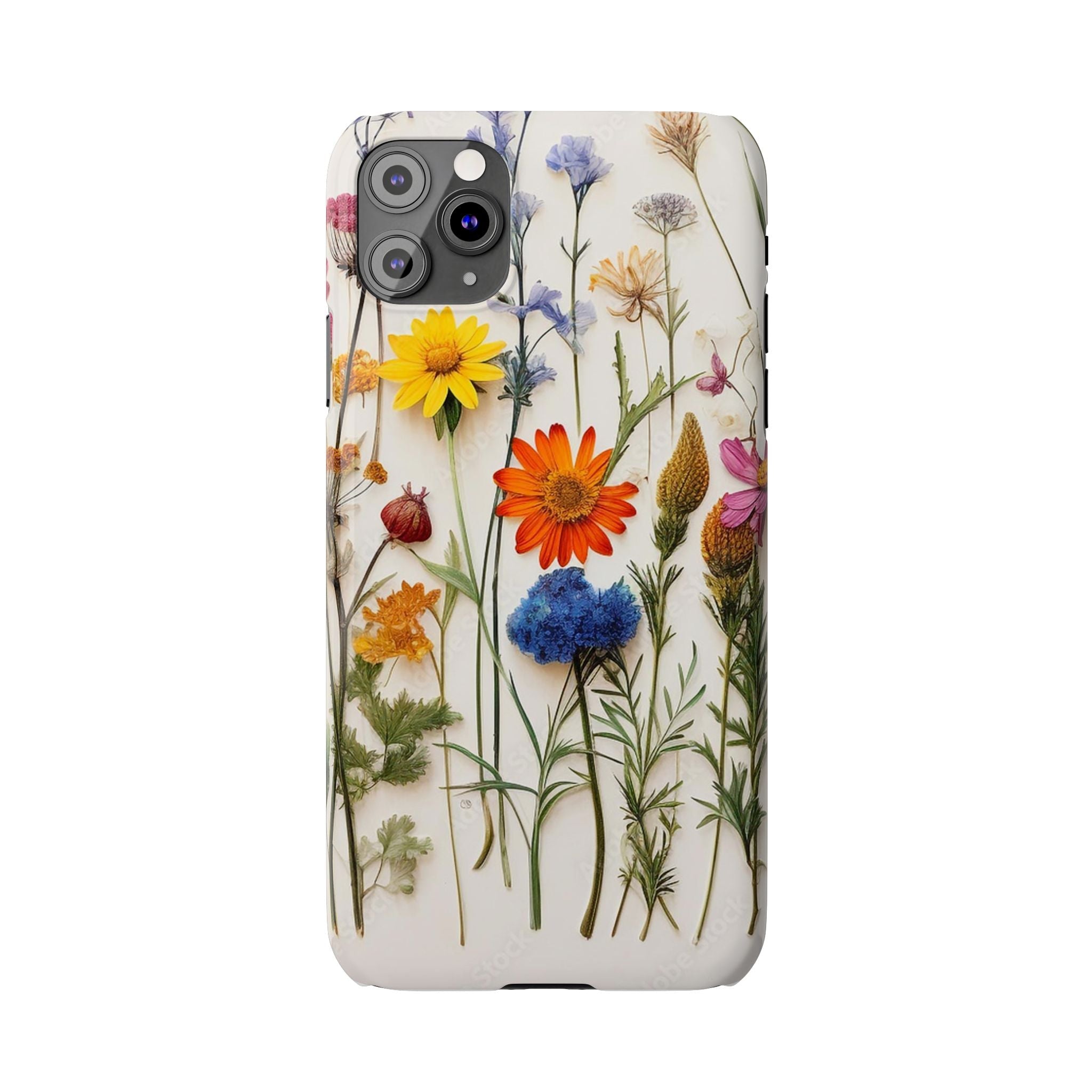 Floral Phone Cases, Slim Protective Cover, Pressed Flowers Design, iPhone 17 Case, Botanical Phone Accessories, Floral Theme Phone Case