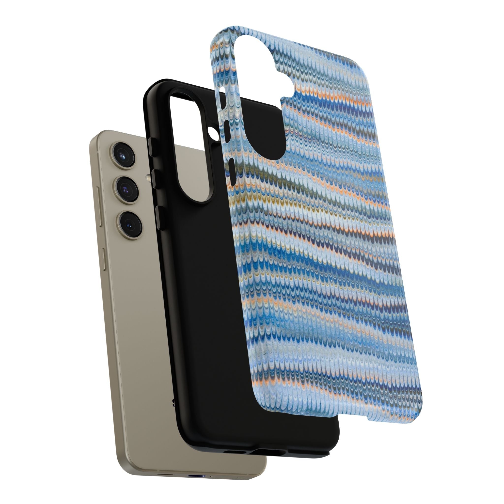 Blue Marbled Vintage Marbled Design - Tough Cases