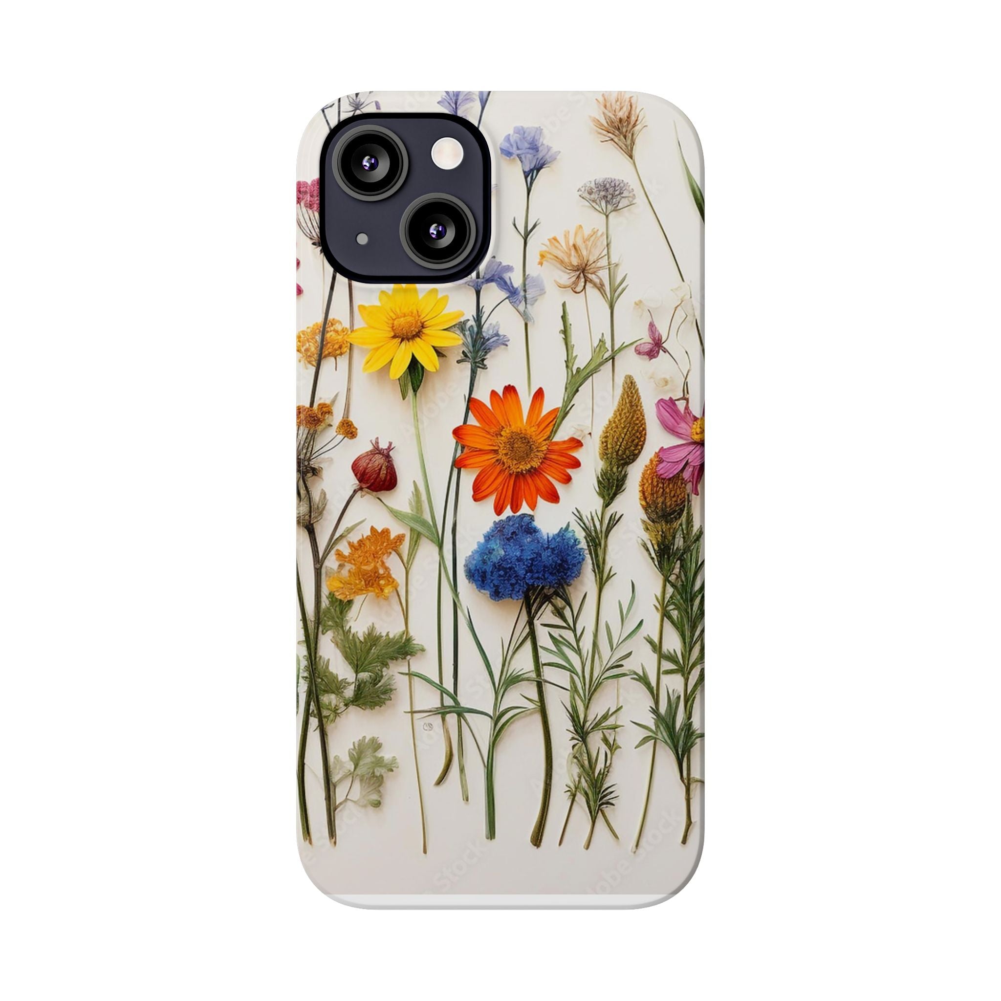 Floral Phone Cases, Slim Protective Cover, Pressed Flowers Design, iPhone 17 Case, Botanical Phone Accessories, Floral Theme Phone Case