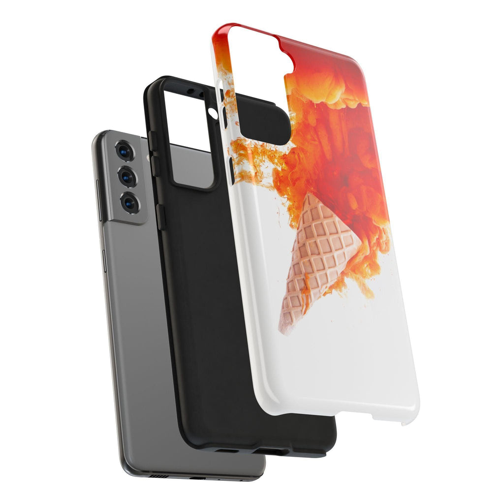 Ice Cream With Flame Of Colors Tough Phone Cases