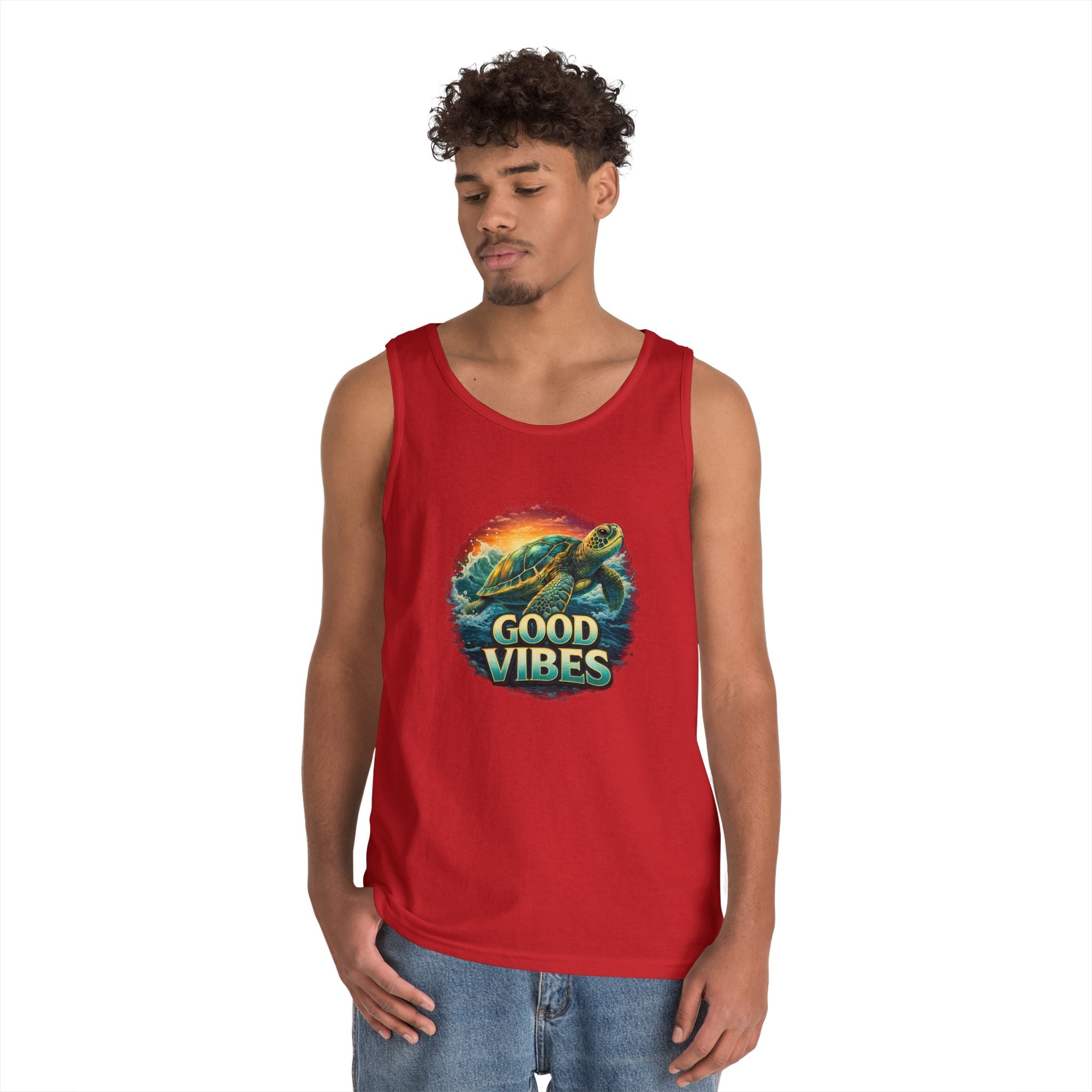 Good Vibes Turtle Tank — Surf-Inspired Beach Vacation Tank Top