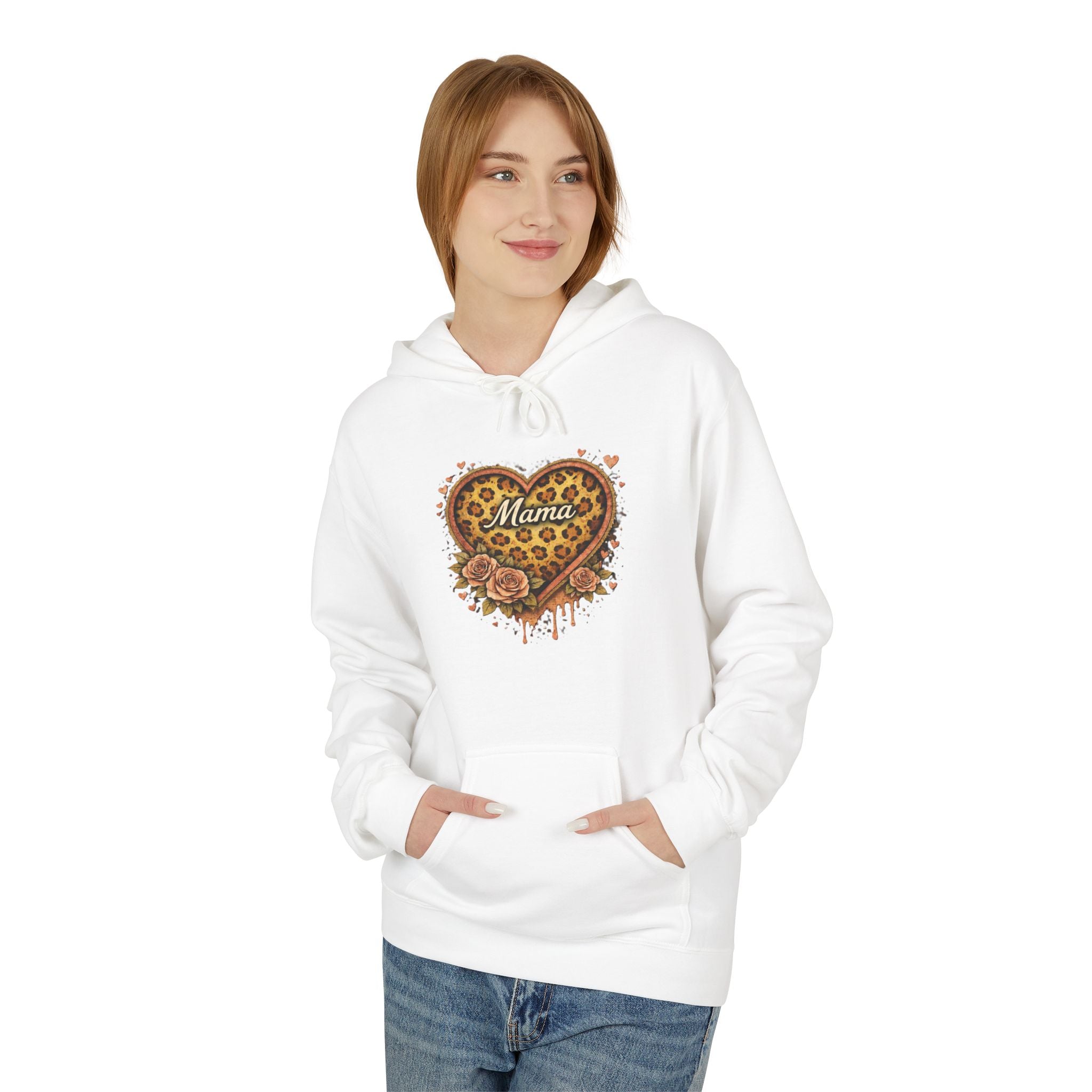 Leopard Heart Hoodie — Floral Animal Print Pullover