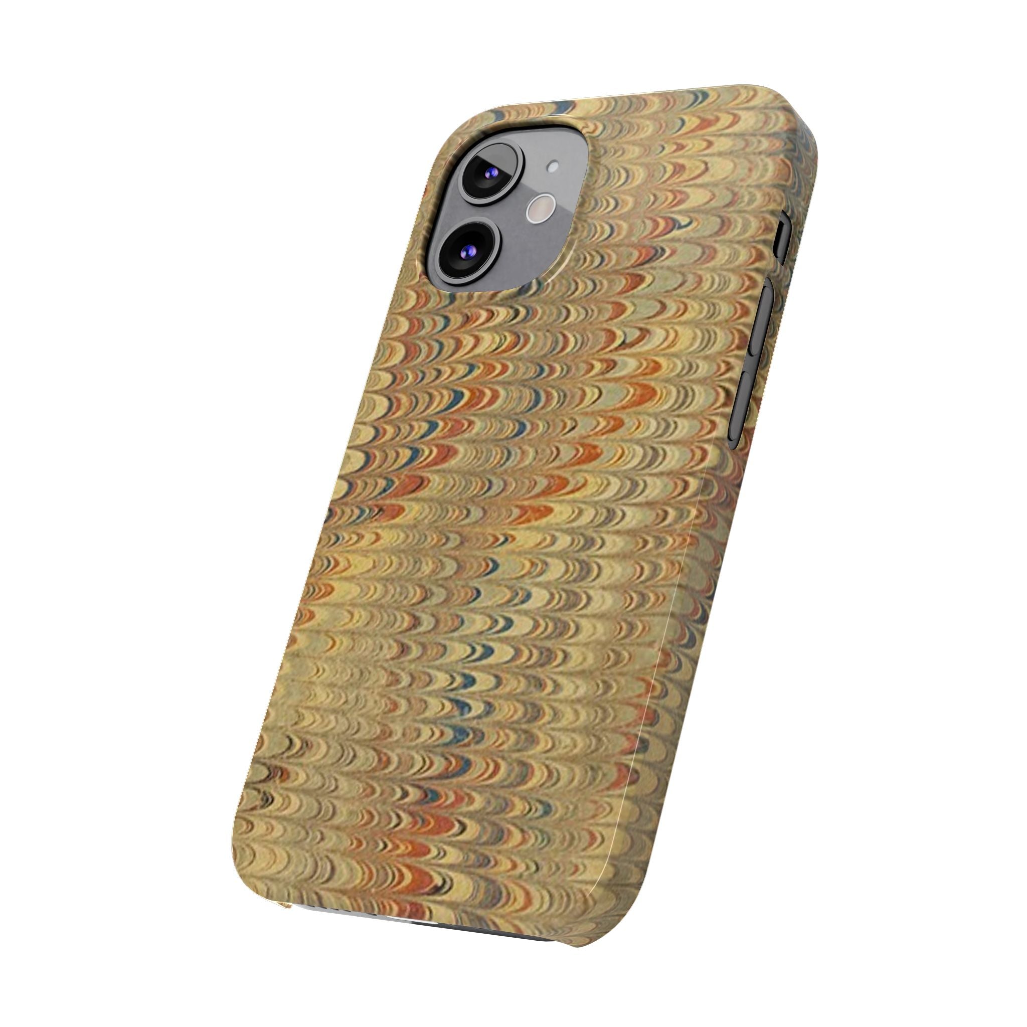 Phone Cases - Golden Fall Neutrals Italian Marbled Design, Gift for Art Lovers, Customizable and Stylish
