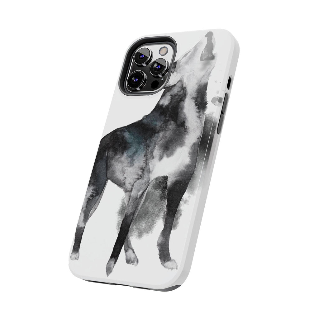 Black and White Dog Printed Tough Phone Cases