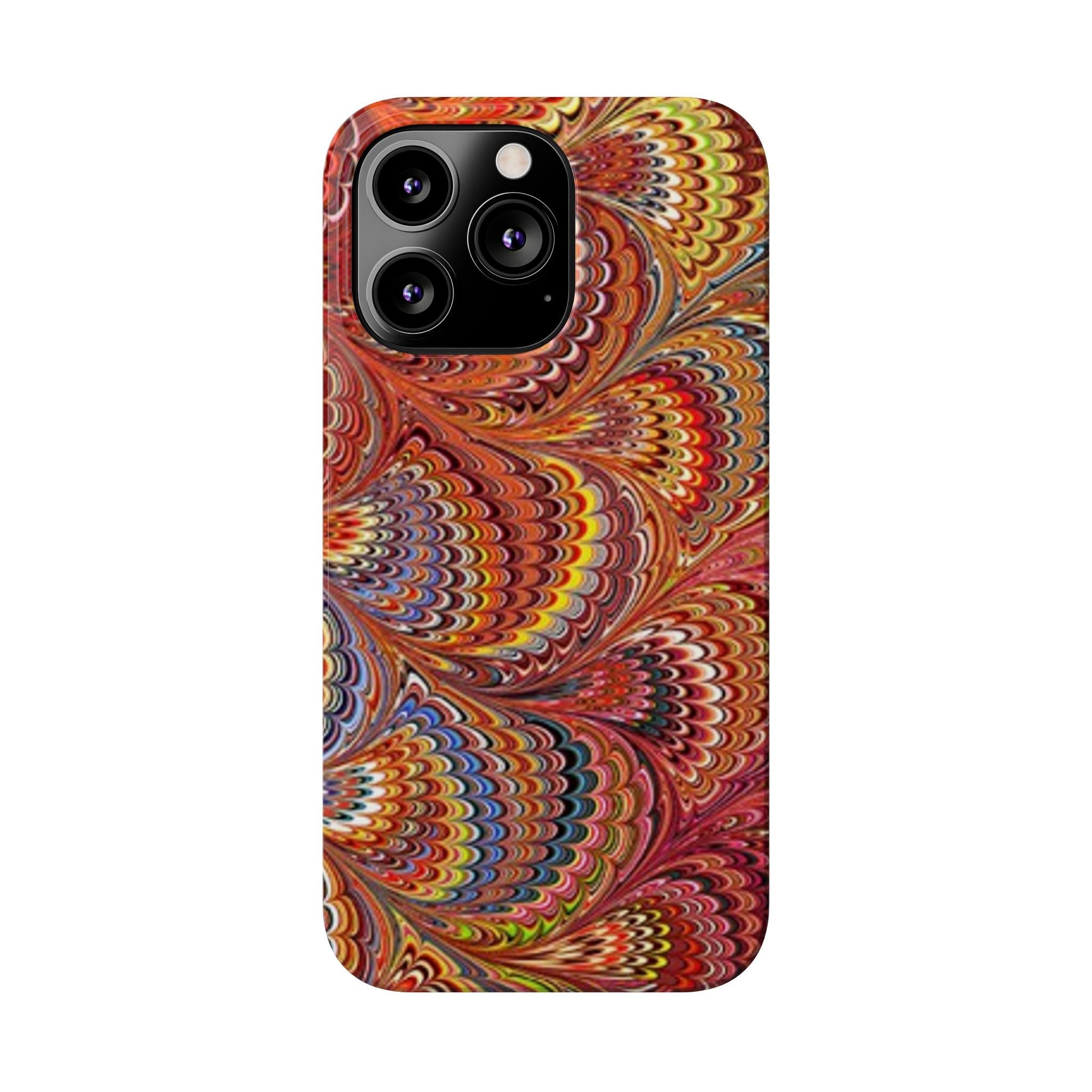 Italian Marbled Design, Red and Blue Pallet