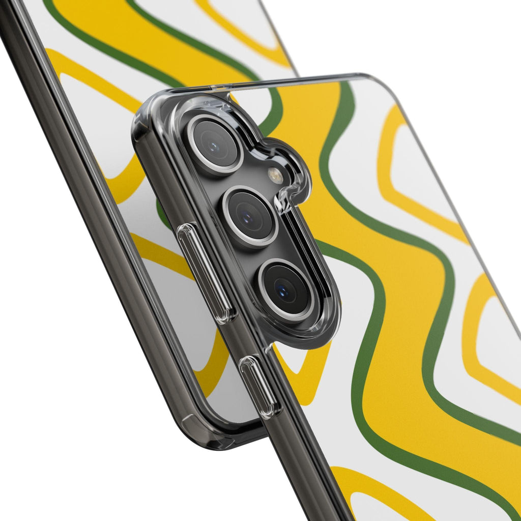 Bright Yellow Abstract With Shape Clear Cases