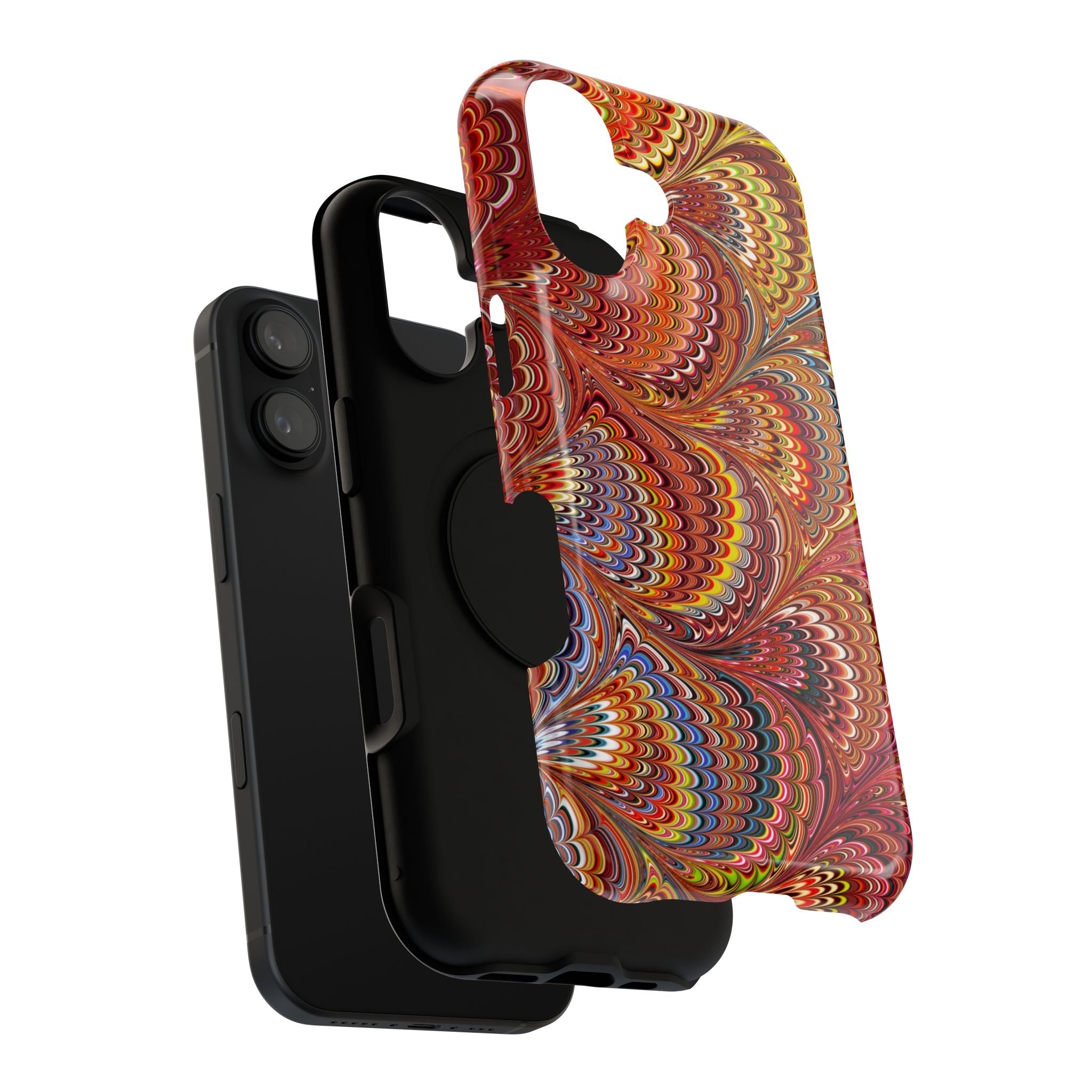 Red, Blue, Yellow Italian Marbled Phone Dual Layer Phone Case