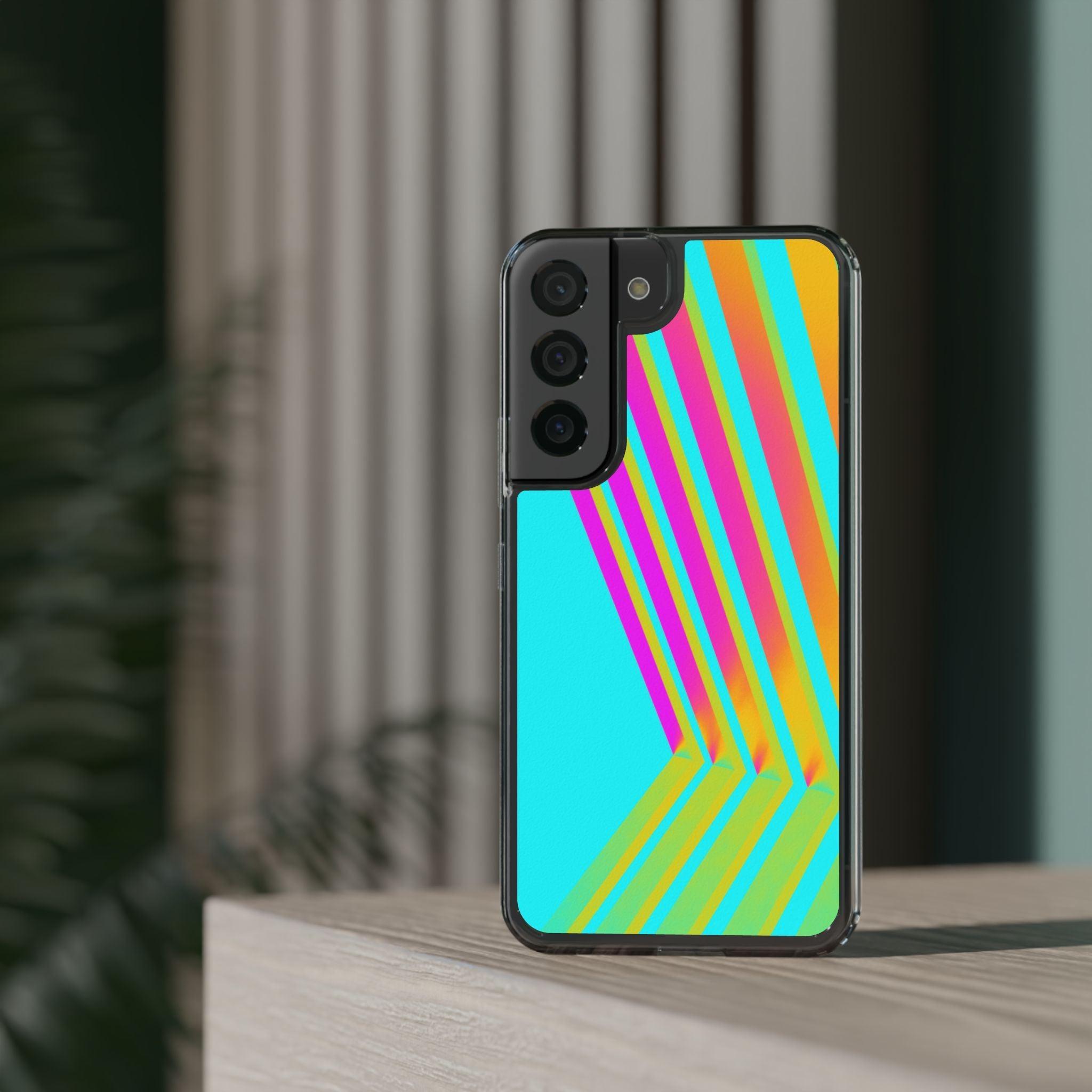 Abstract Pattern With Vibrant Color Clear Cases