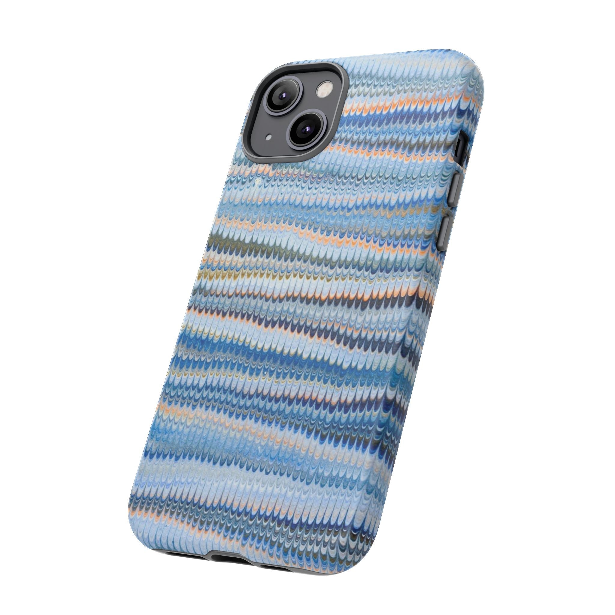 Blue Marbled Phone Cases iPhone 16 + Samsung + Apple + Google