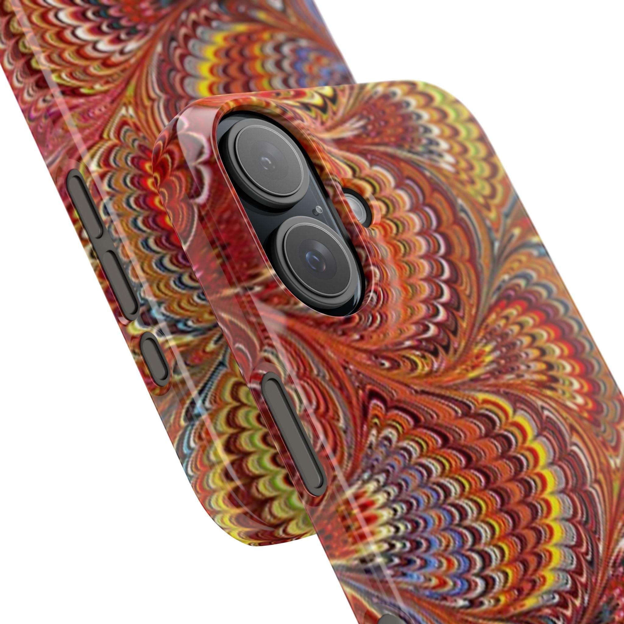 Italian Marbled Design, Red and Blue Pallet