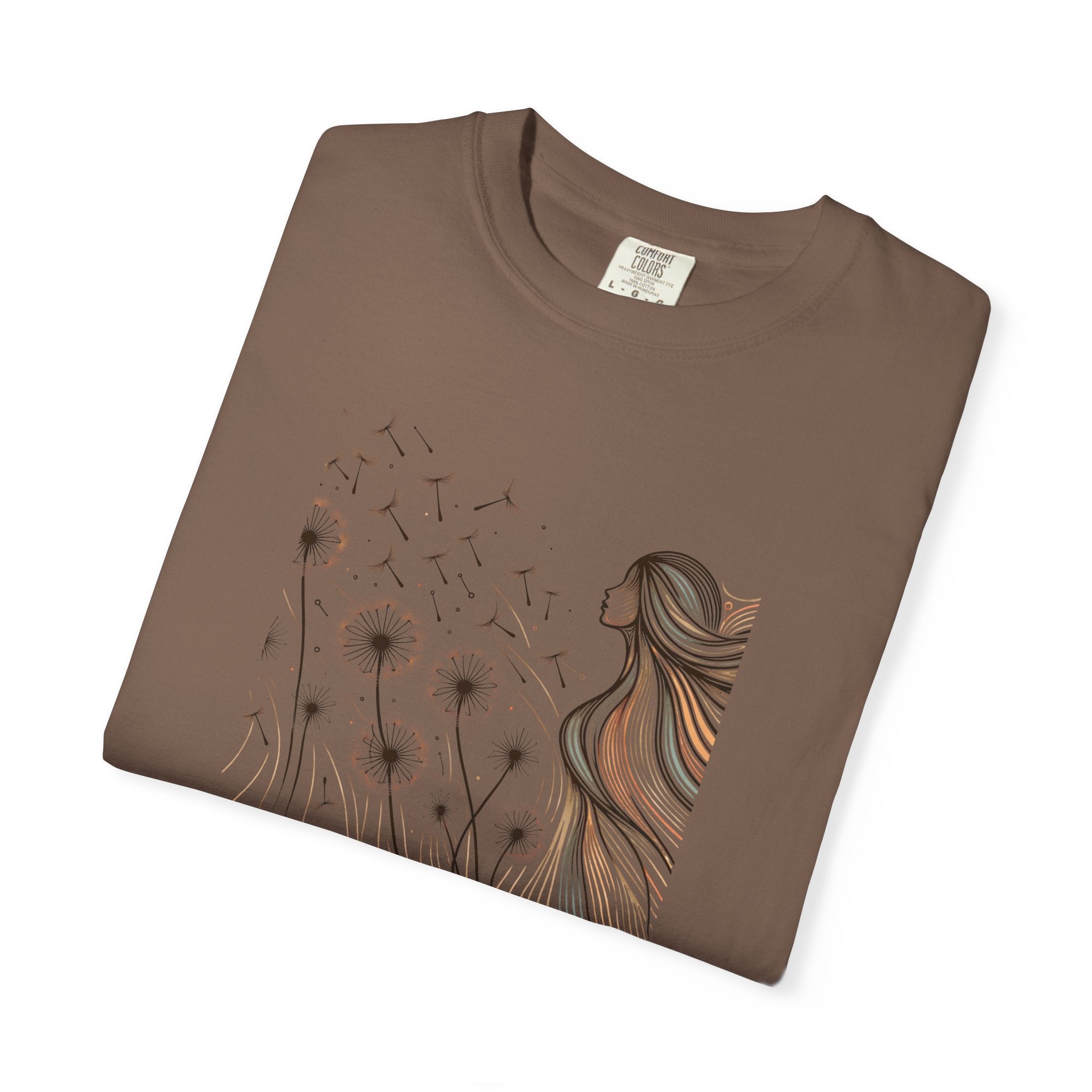 Woman and Dandelions Garment Dyed Tee - Comfort Colors - DipaliZ