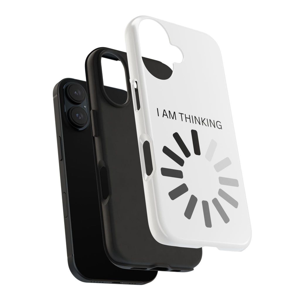 I Am Thinking To Much Text Printed Tough Phone Cases