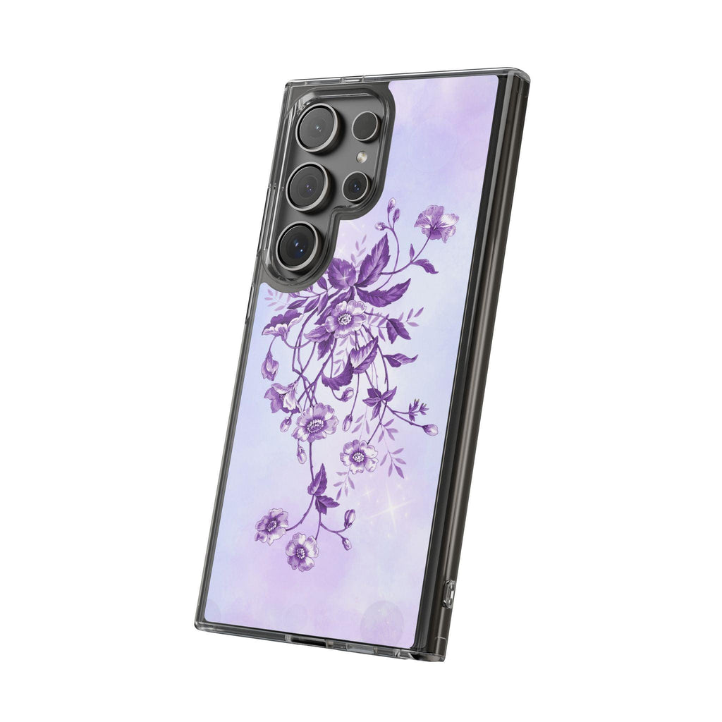 Floral design In Purple Clear Cases