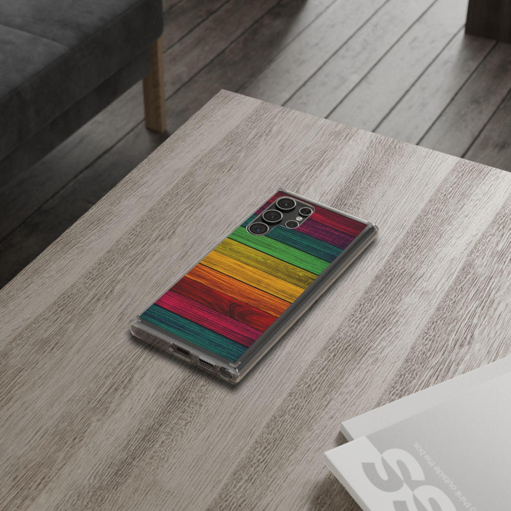 Rainbow On Woods Clear Cases
