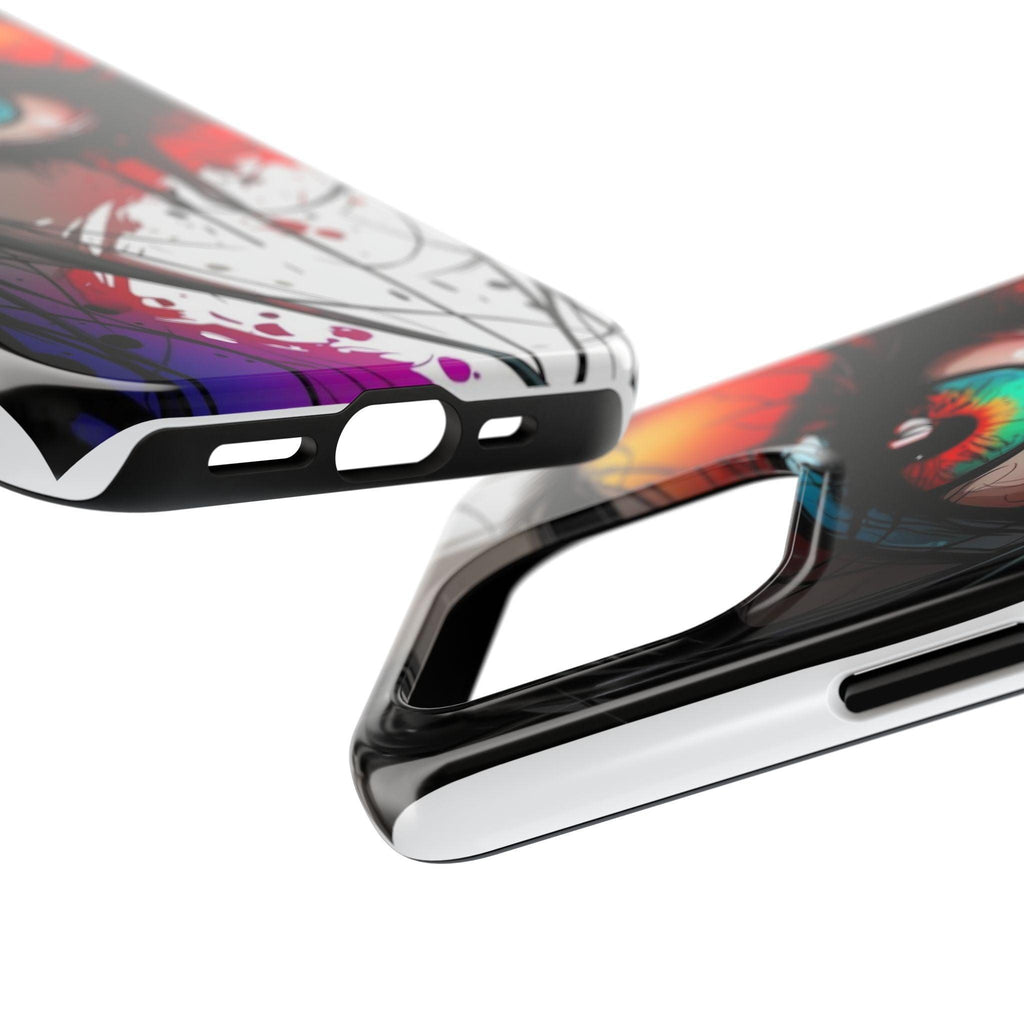 Girl Colorful Eye Painted Printed Tough Phone Case for iPhone & Samsung Galaxy - Artistic & Vibrant Design