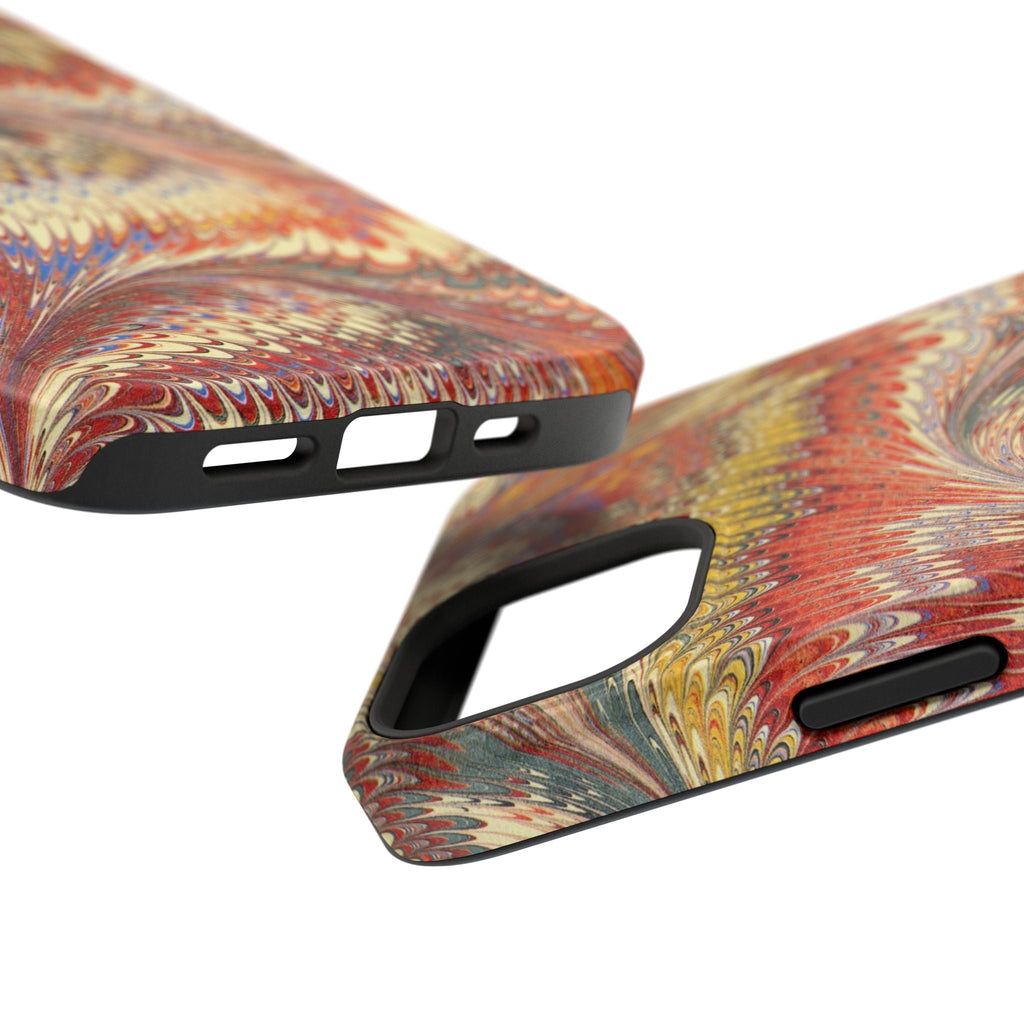 Rust and Gold Italian Vintage Marble Design Durable Phone Case for Apple + Samsung